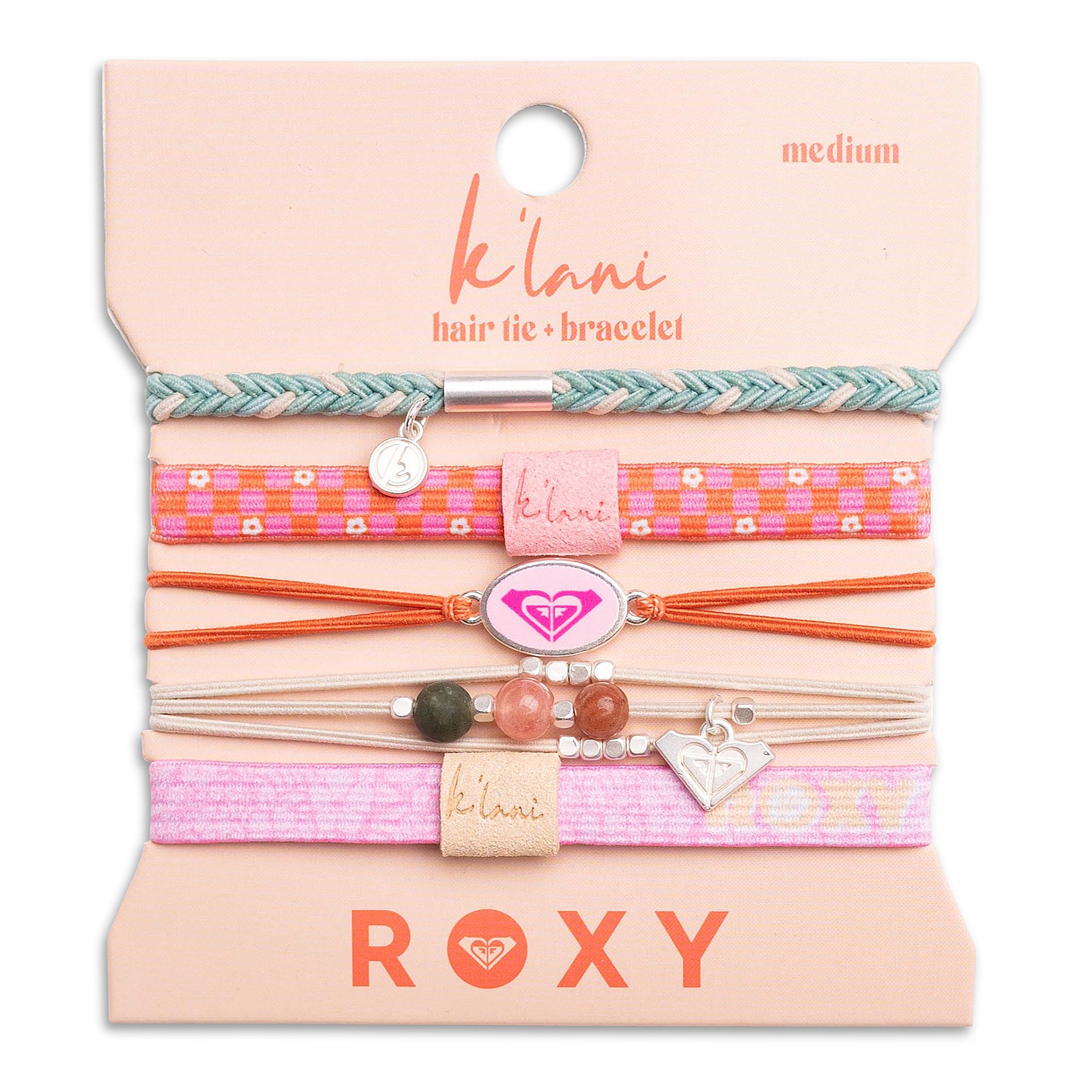 Roxy Pink Tropics - Hair Tie Bracelet – K'lani