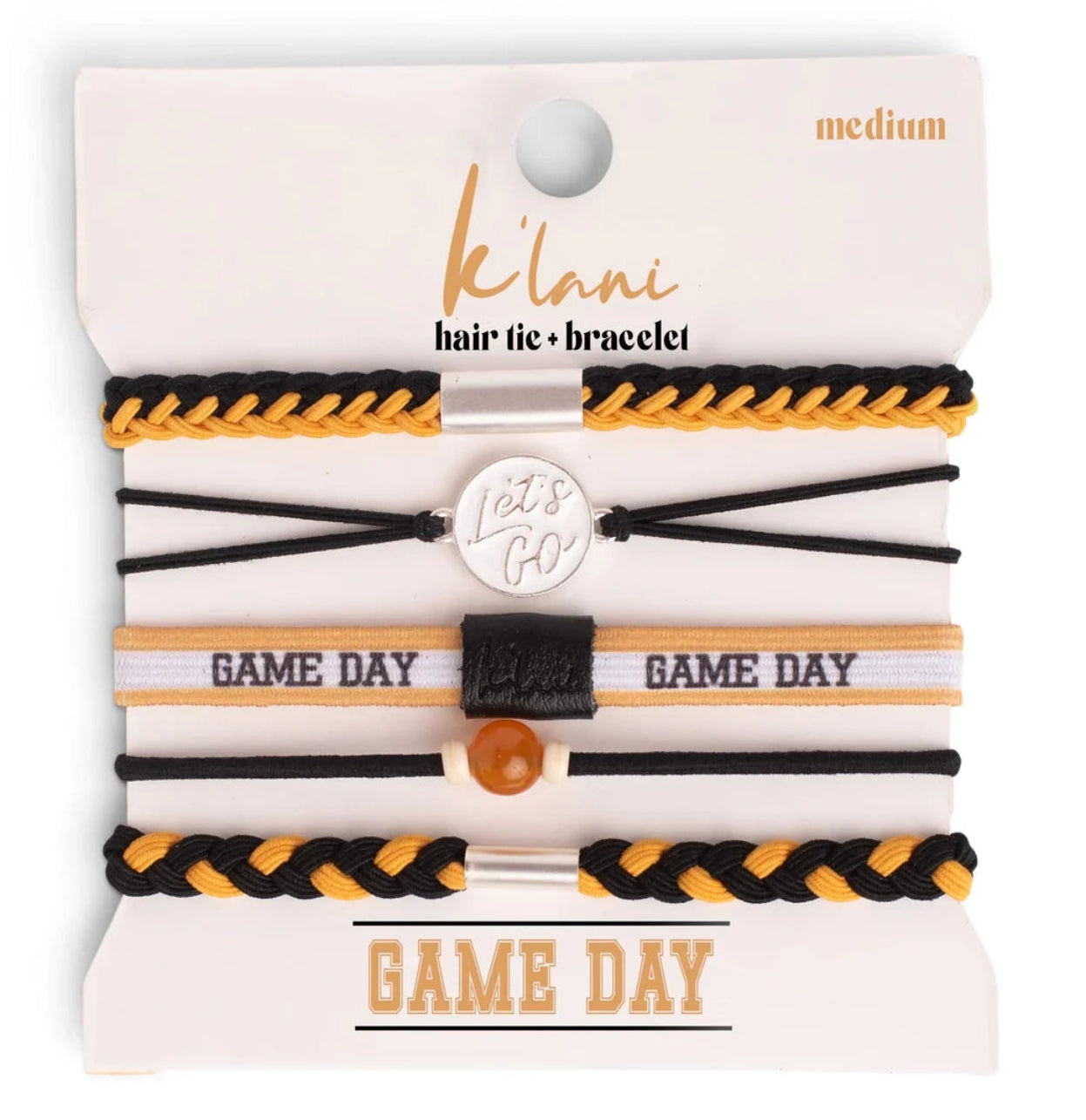 Gold and Black Hair Tie Crush - So Extra Bracelet Hair Tie – Kitchen Store & More main image 2