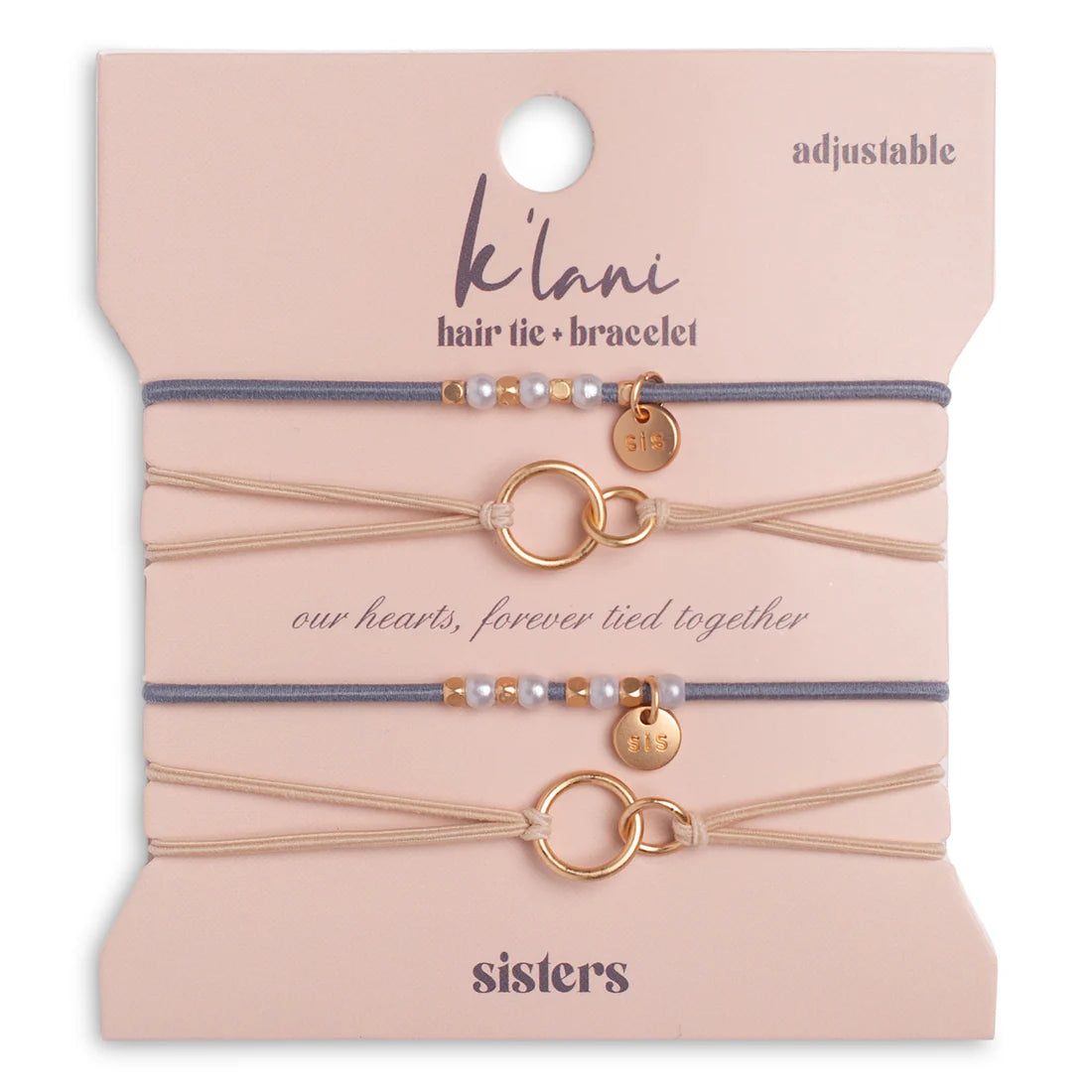 sister hair tie bracelet