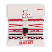 game day red black white Hair Tie Bracelet