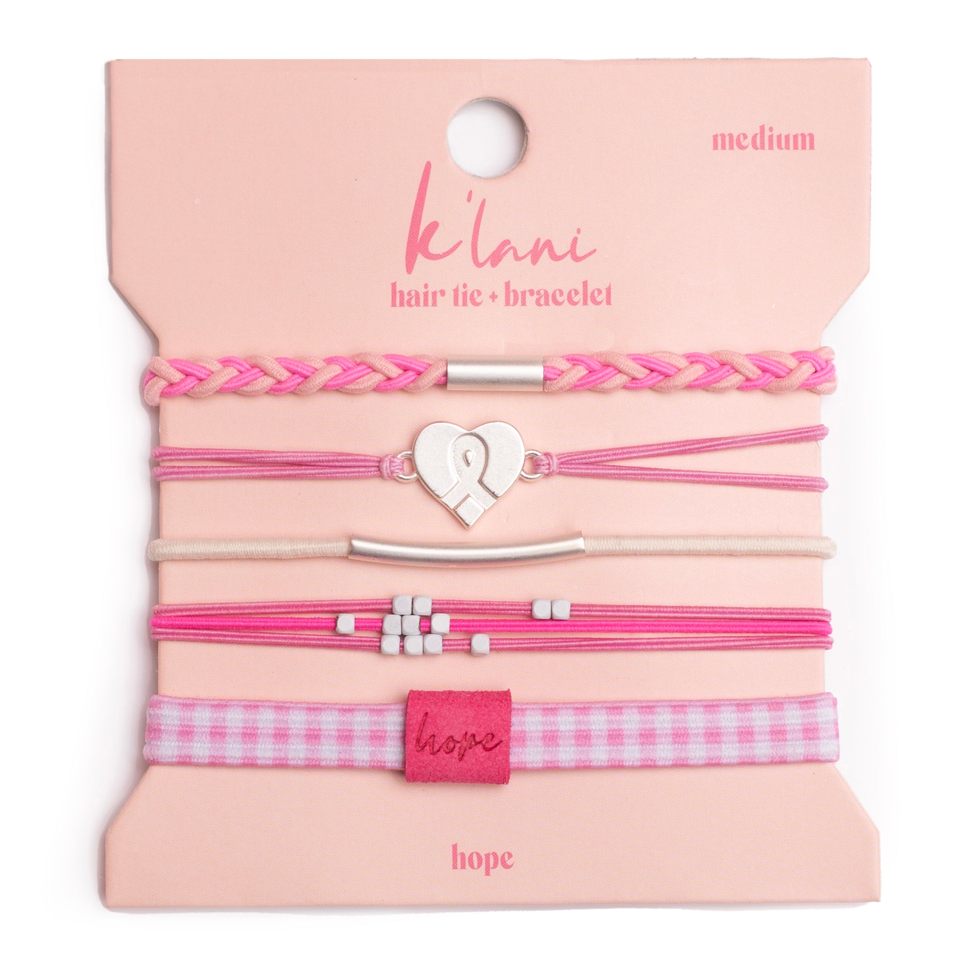 hope hair tie bracelet