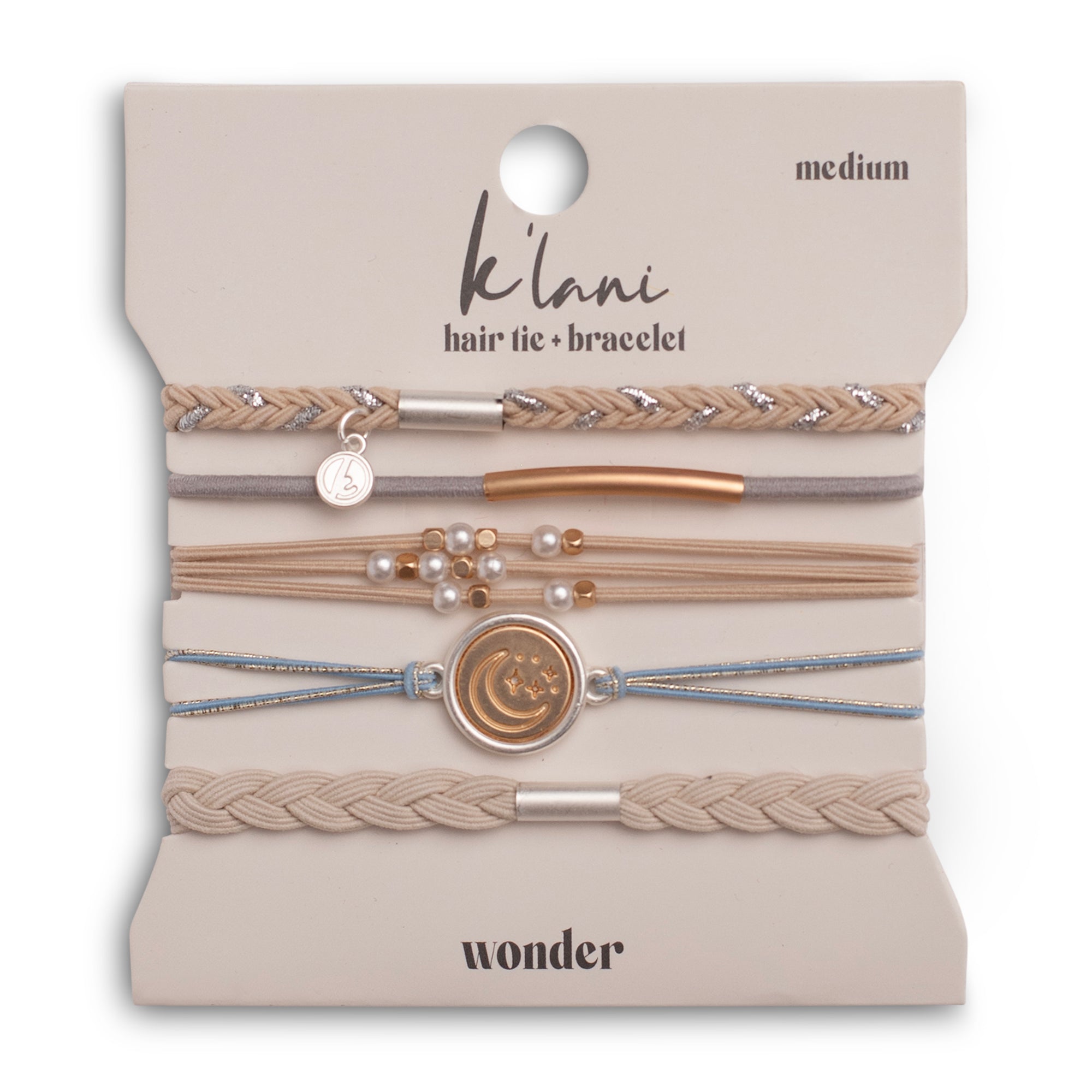 Wonder Hair Tie Bracelet | Moon & Stars Charm