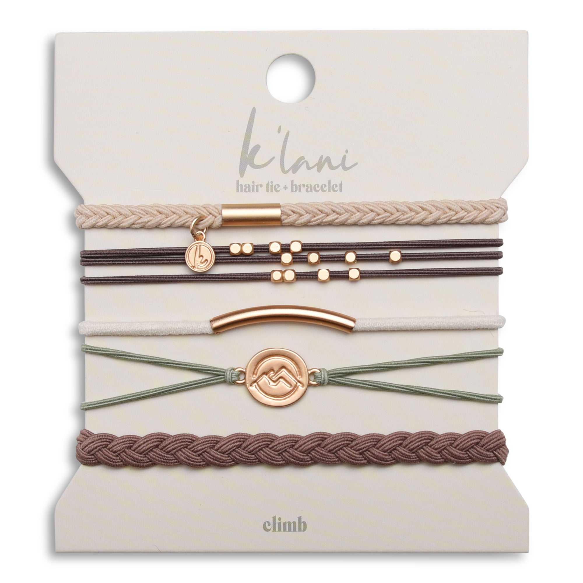 Climb Bracelet – Warm Neutral Hair Tie Set – Wear K'lani