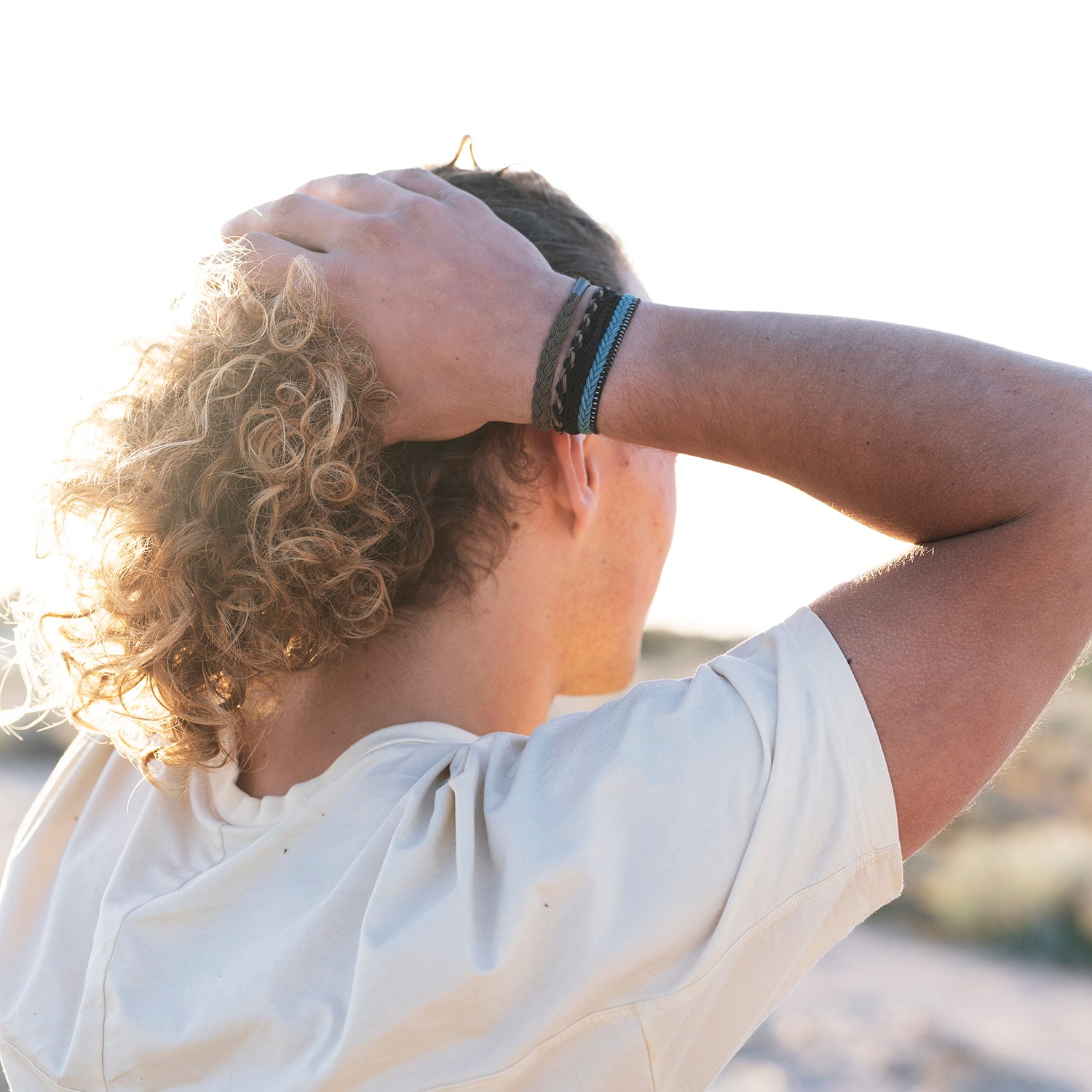 K'lani hair tie bracelets for men.