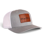 K'lani Trucker Hat - Palm Trees White