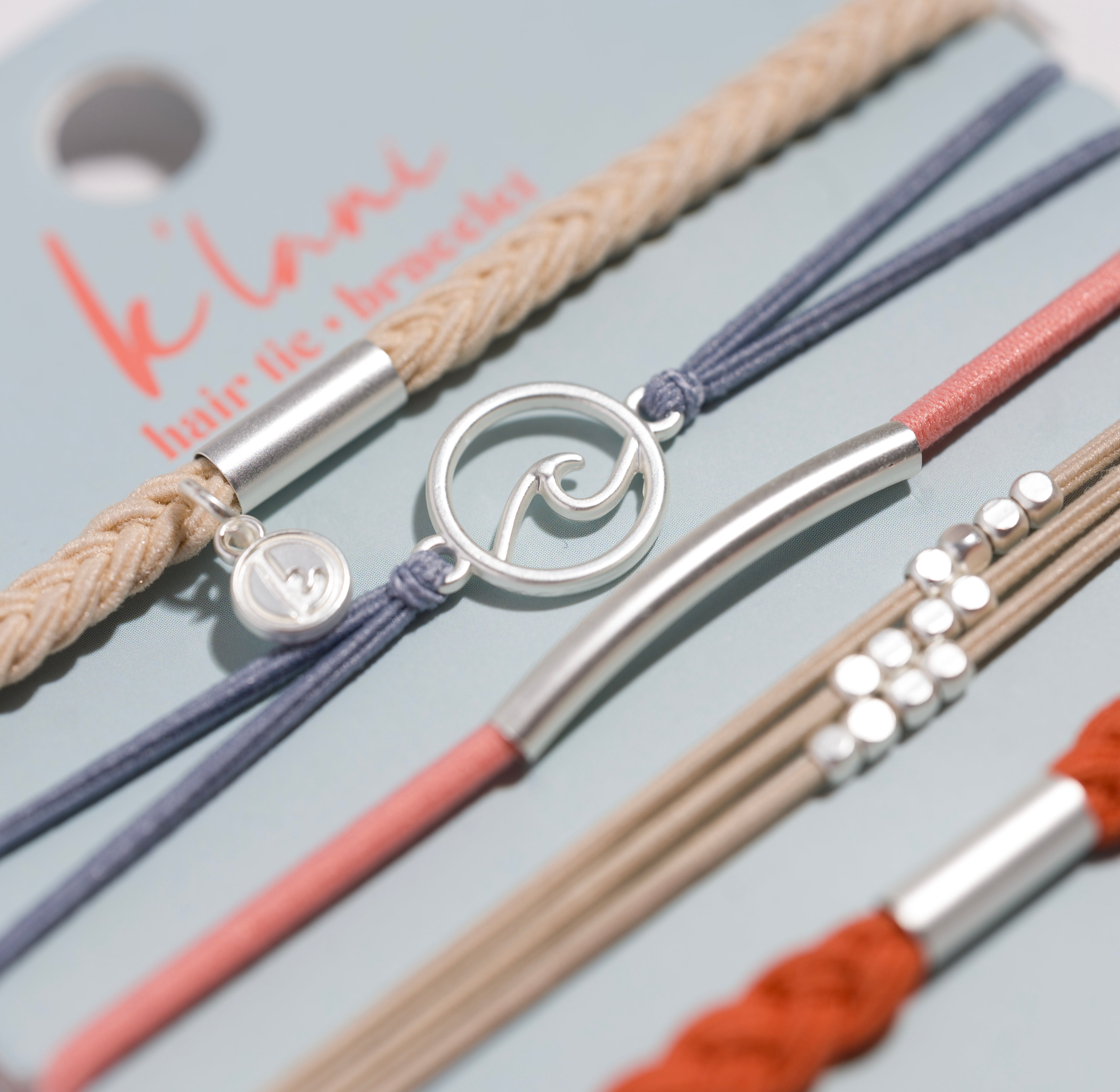 Celebrate Bracelets – Hair Ties with Wave Charm – K'lani
