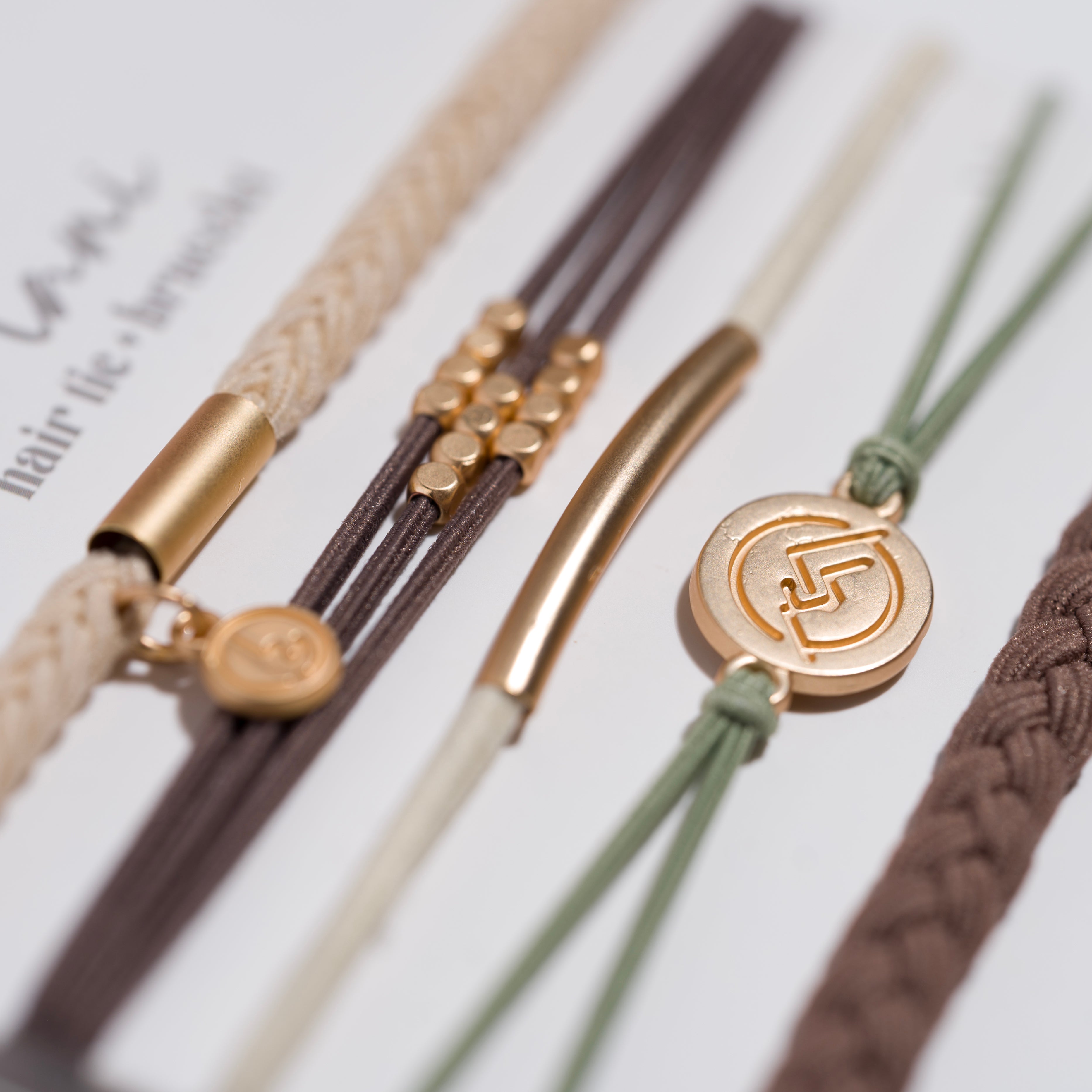 Climb Bracelet – Warm Neutral Hair Tie Set – Wear K'lani