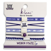 "Weber State" University Game Day Hair Tie Bracelets