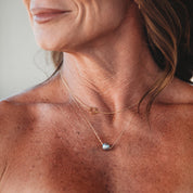 "Journey" Black Pearl and Gold Turtle Charm Necklace Set