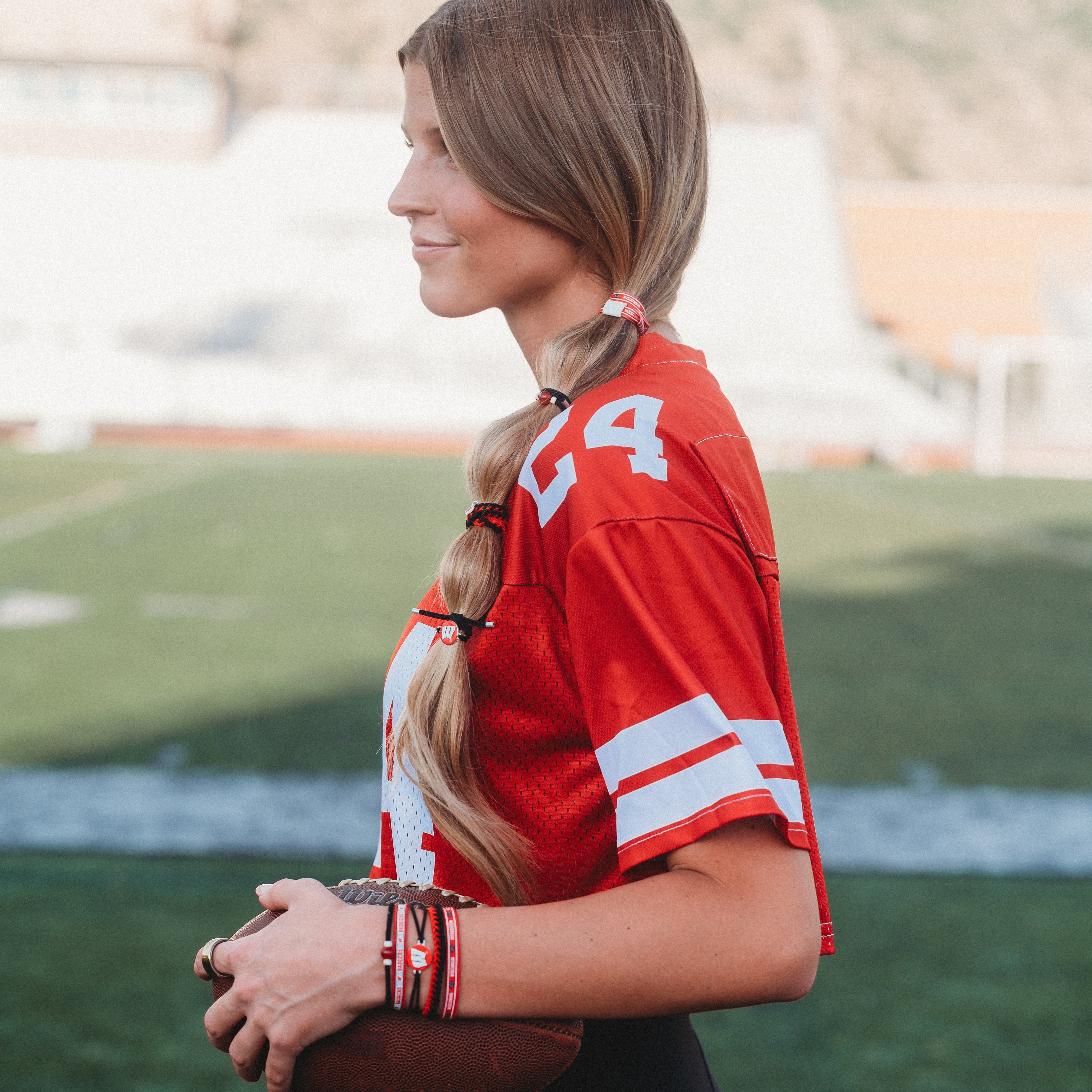 "University of Wisconsin" Game Day Hair Tie Bracelets