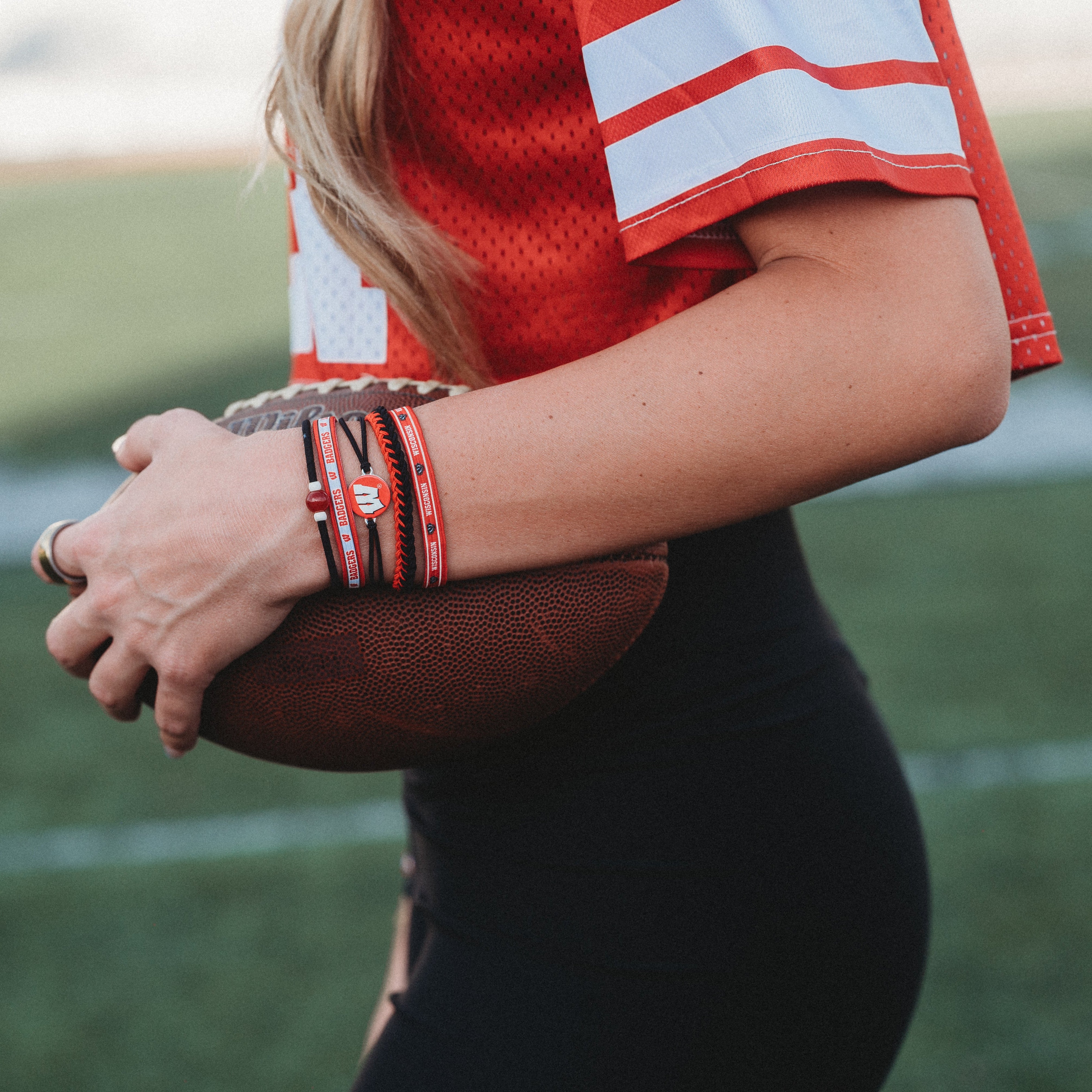 "University of Wisconsin" Game Day Hair Tie Bracelets