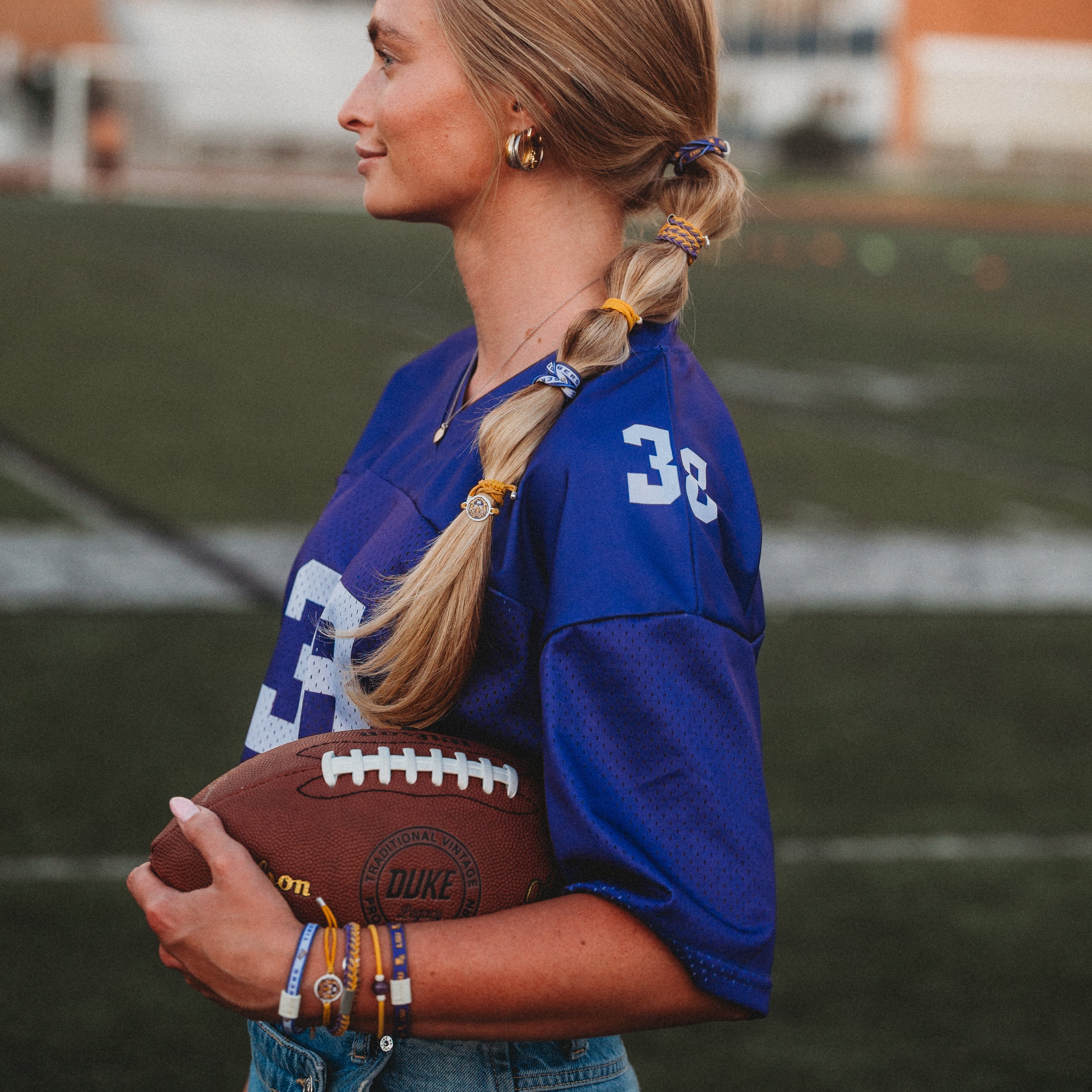 "Louisiana State University" Game Day Hair Tie Bracelets