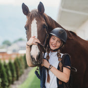 "Gallop" Horse & Bit Equestrian Accents in Rich Brown & Blue Hair Tie Bracelets