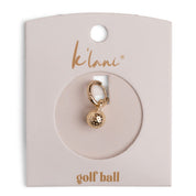 Golf Ball Gold Charm