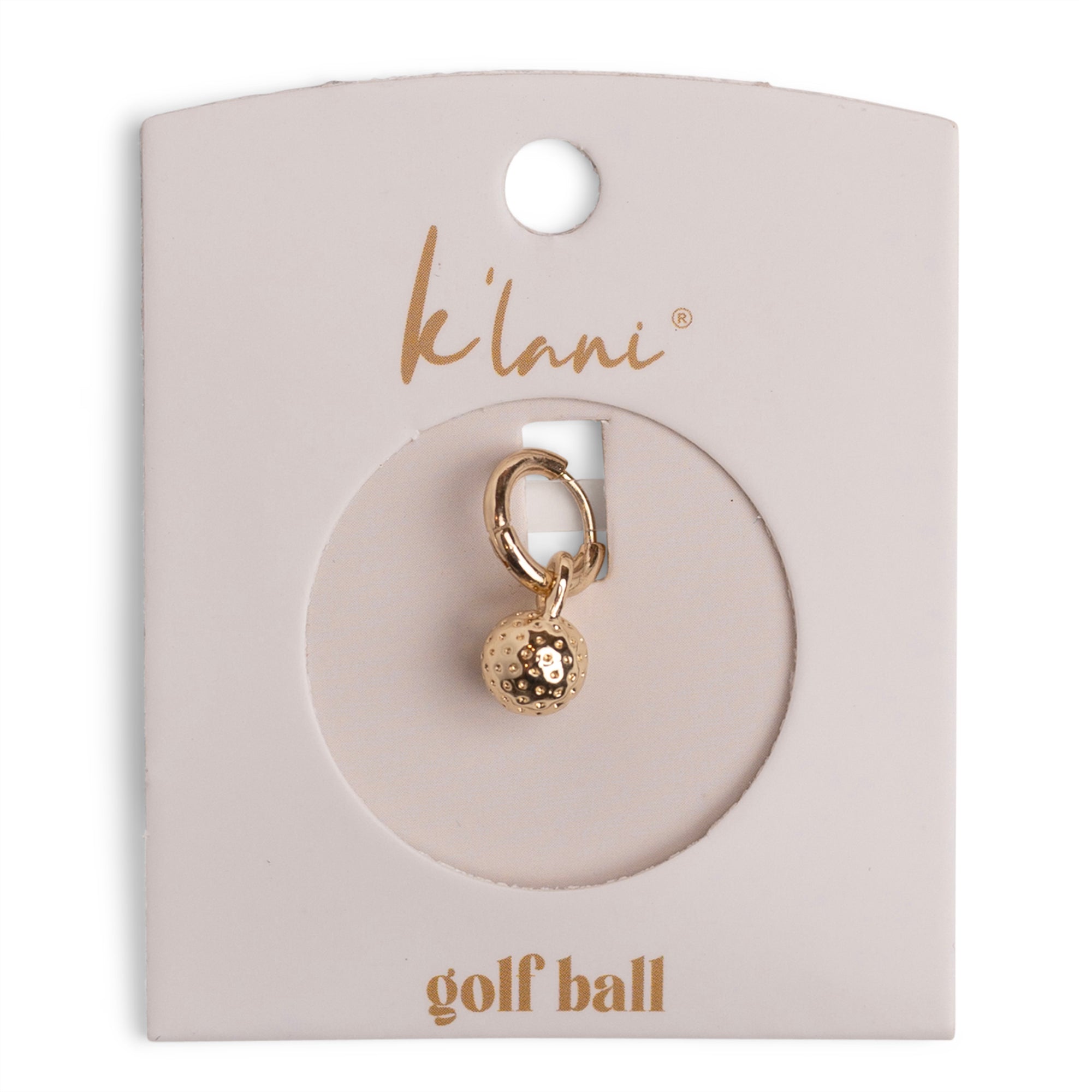 Golf Ball Gold Charm