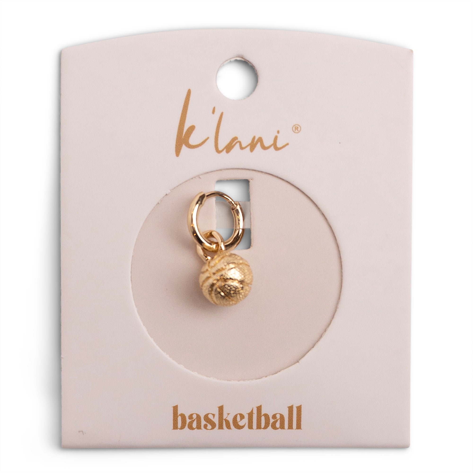 Basketball Gold Charm
