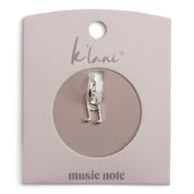 Music Note Silver Charm