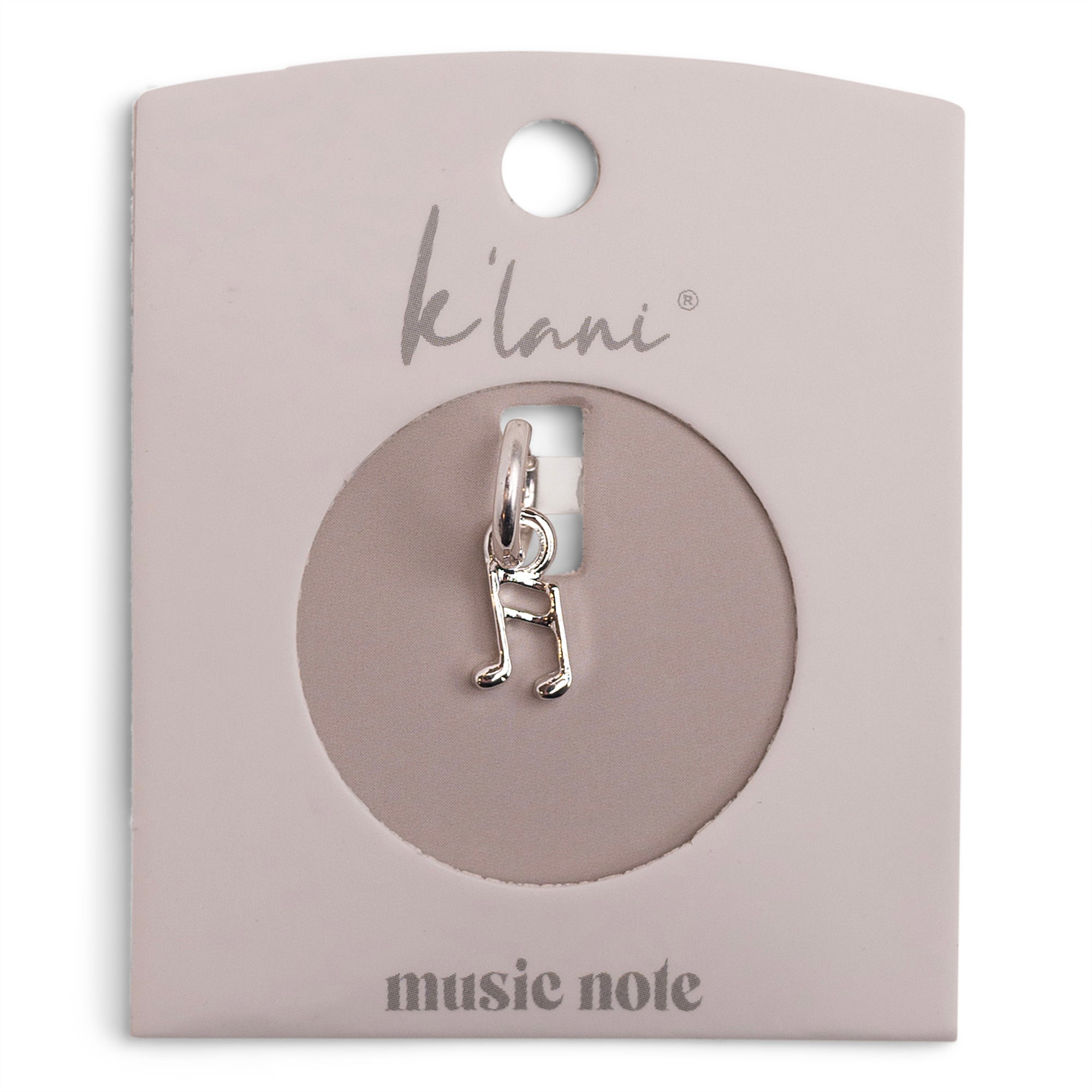 Music Note Silver Charm