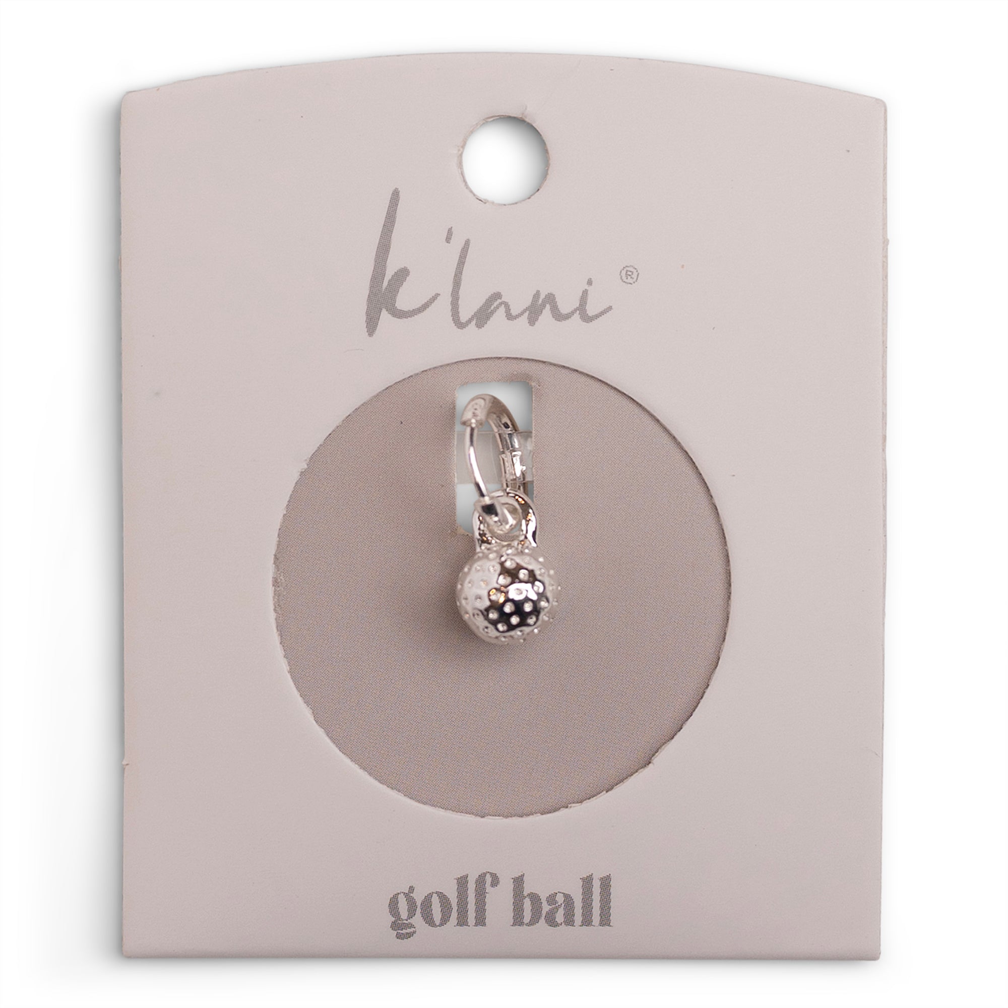 Golf Ball Silver Charm