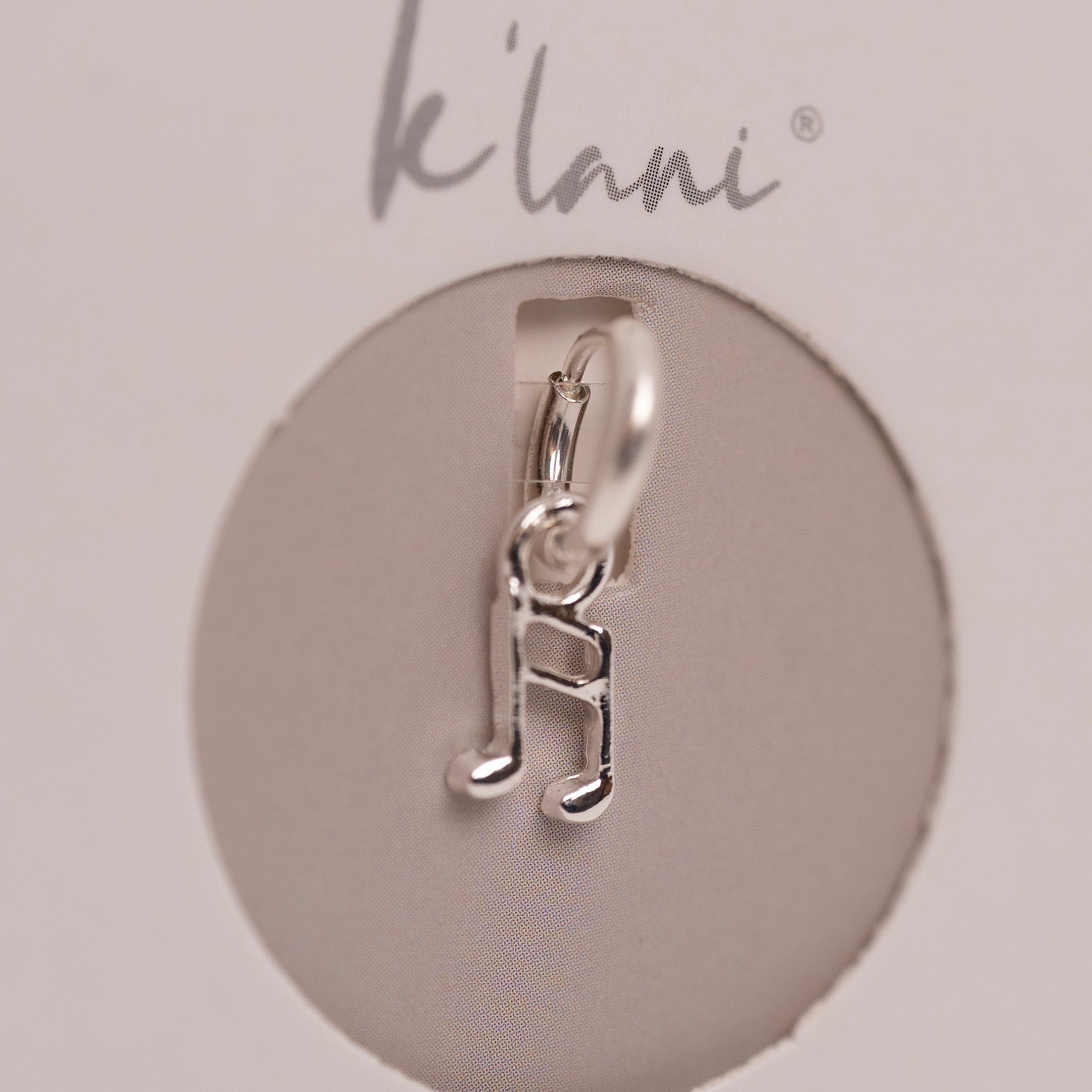 Music Note Silver Charm