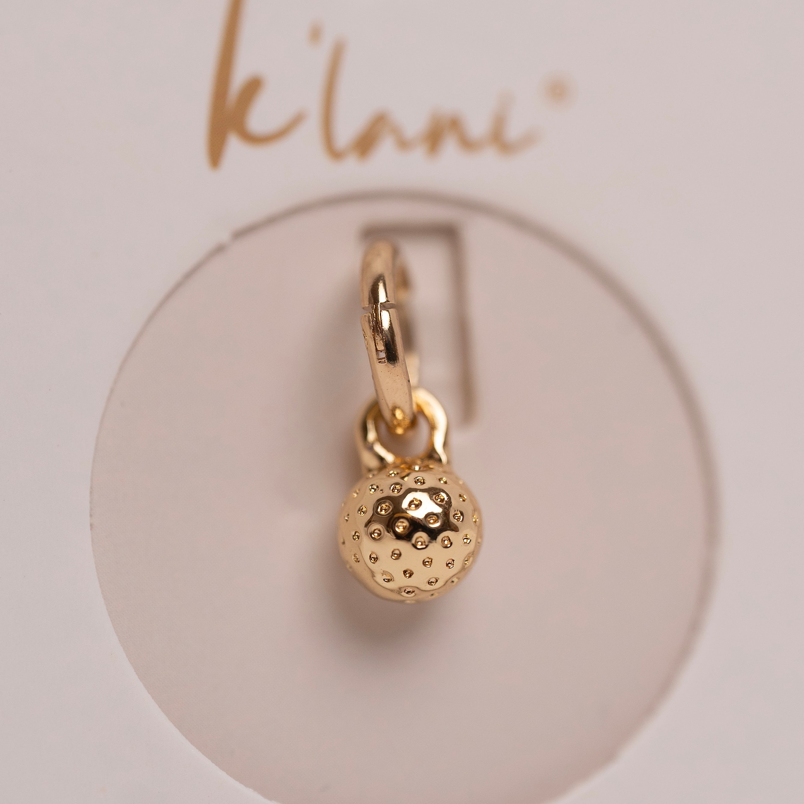 Golf Ball Gold Charm
