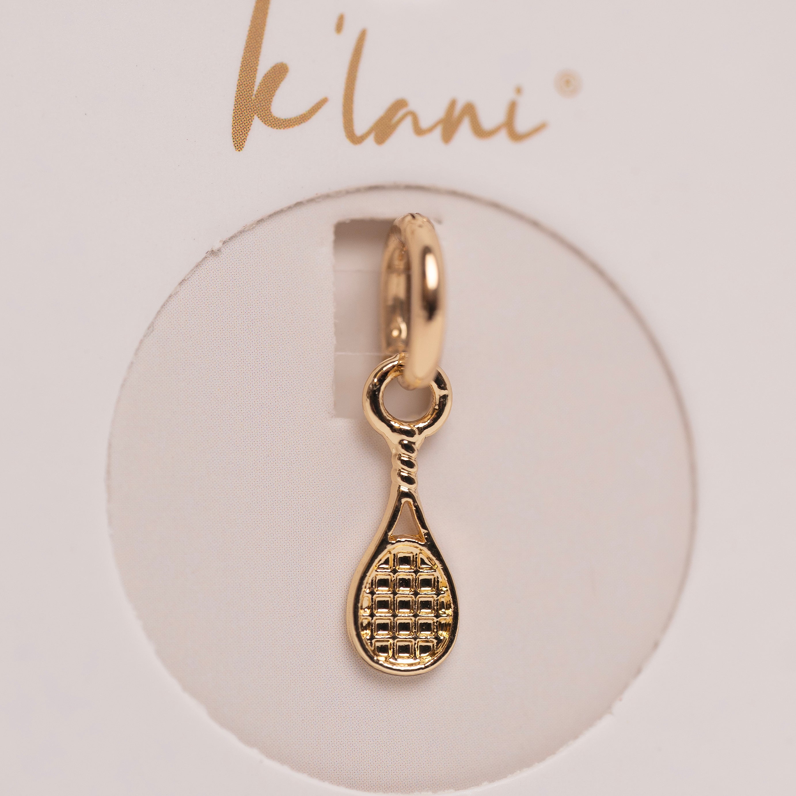 Tennis Gold Charm