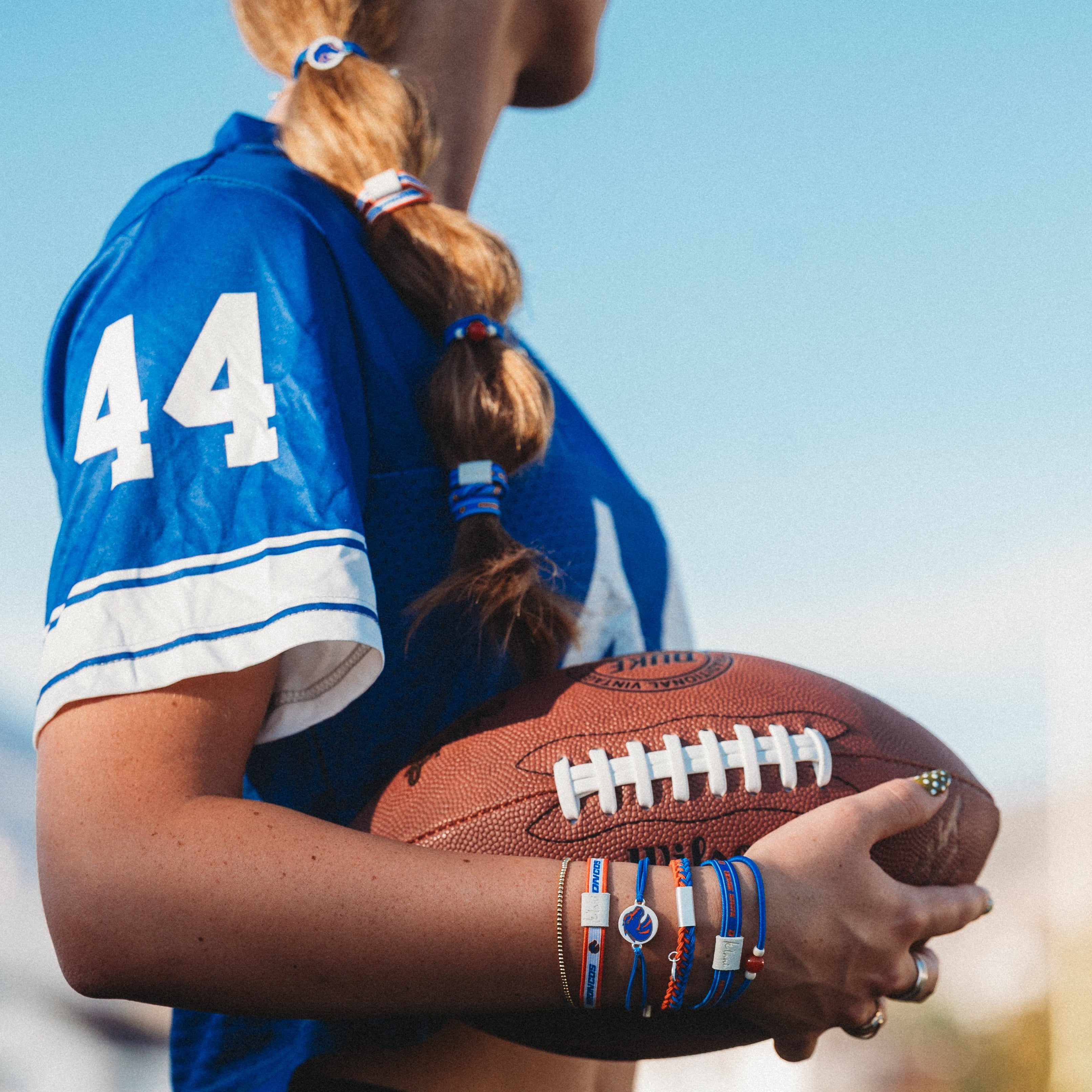 "Boise State University" Game Day Hair Tie Bracelets