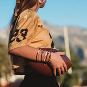 "Game Day" Maroon & Gold Hair Tie Bracelets