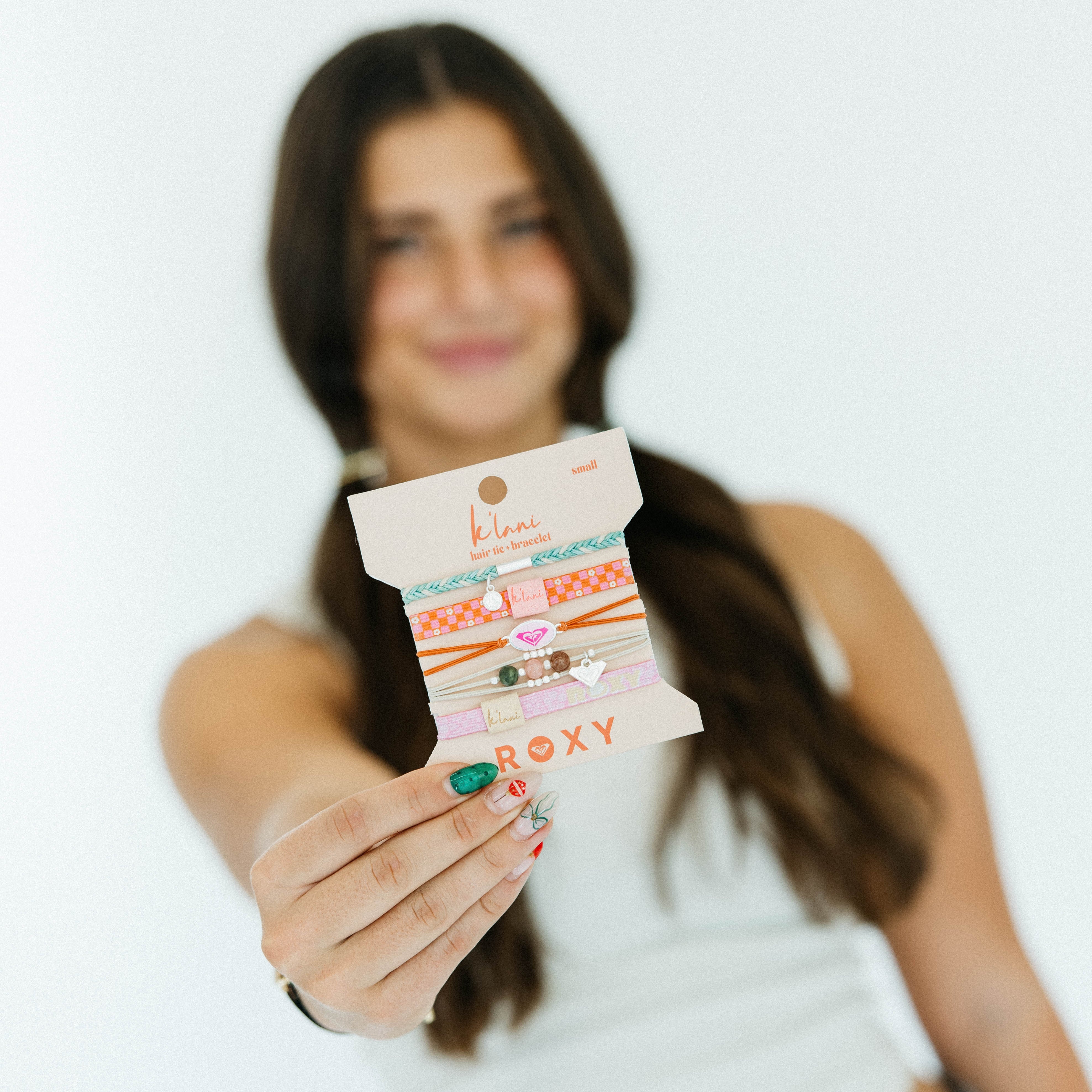 K'lani x Roxy Pink Tropics - Hair Tie Bracelet