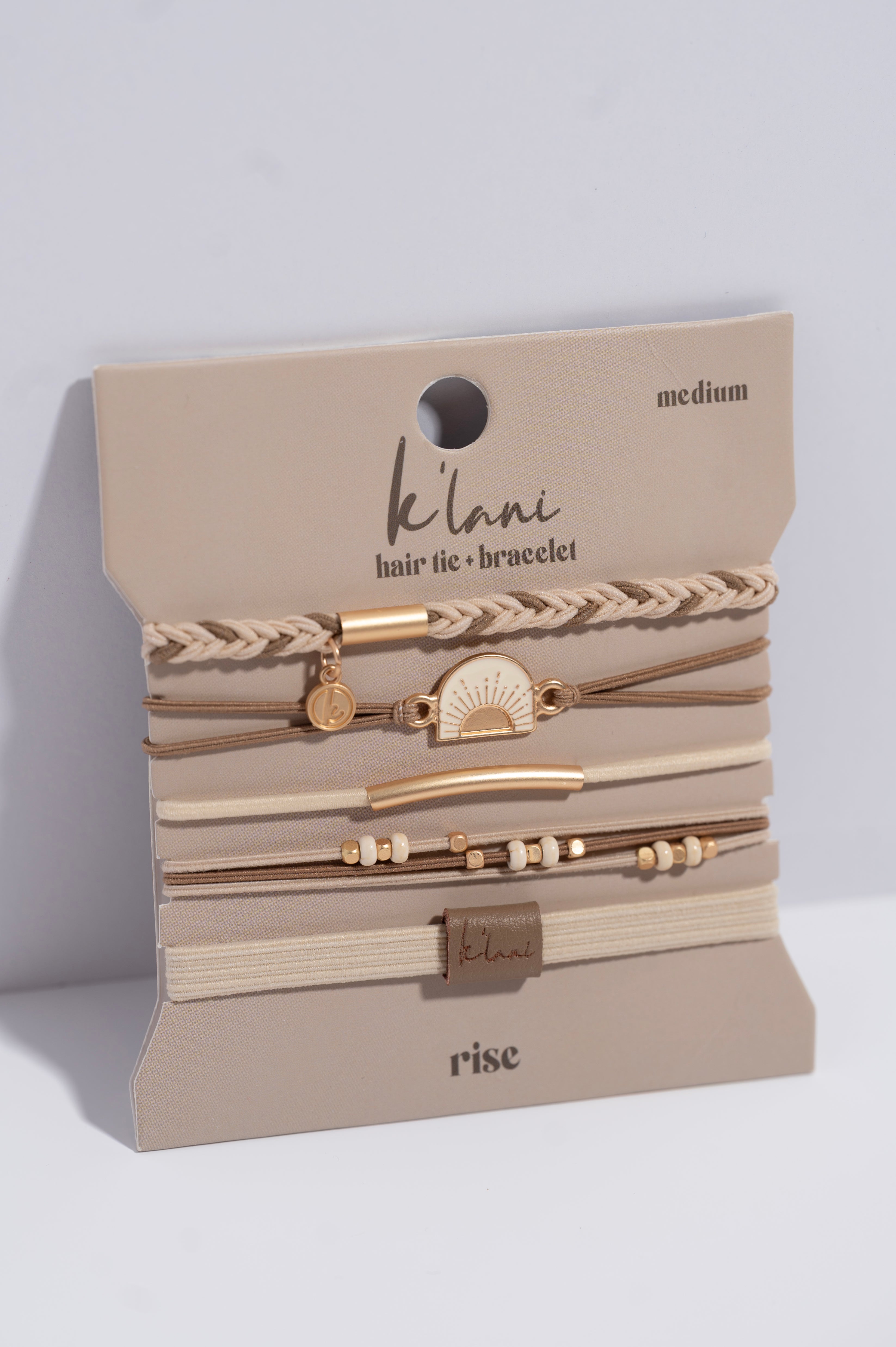 【新品未使用】kinema pile hair band 【ベージュ】 Rise Hair Tie Bracelet Set | Inspire Your Day – Wear K'lani