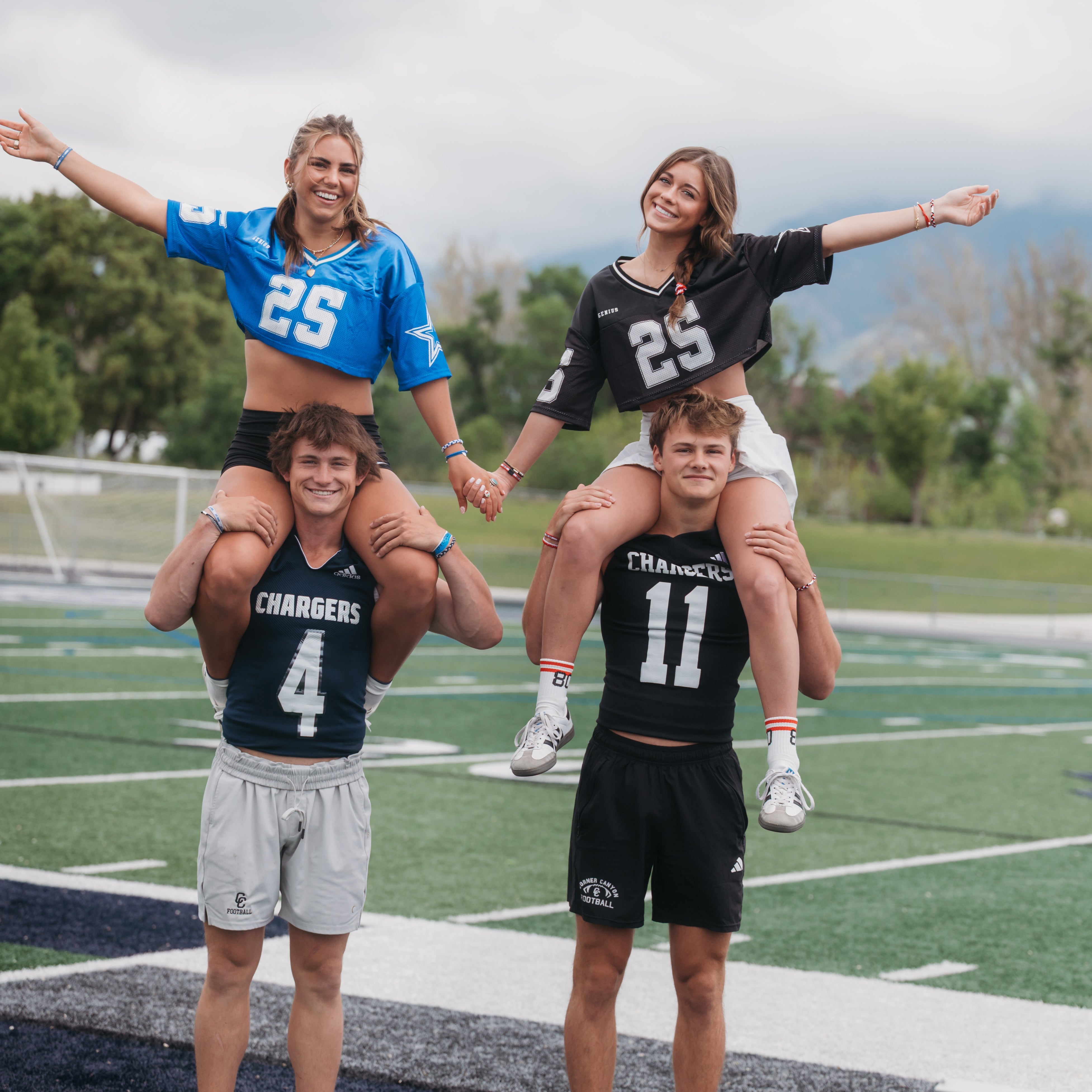 Game Day Blue white - Hair Tie Bracelet