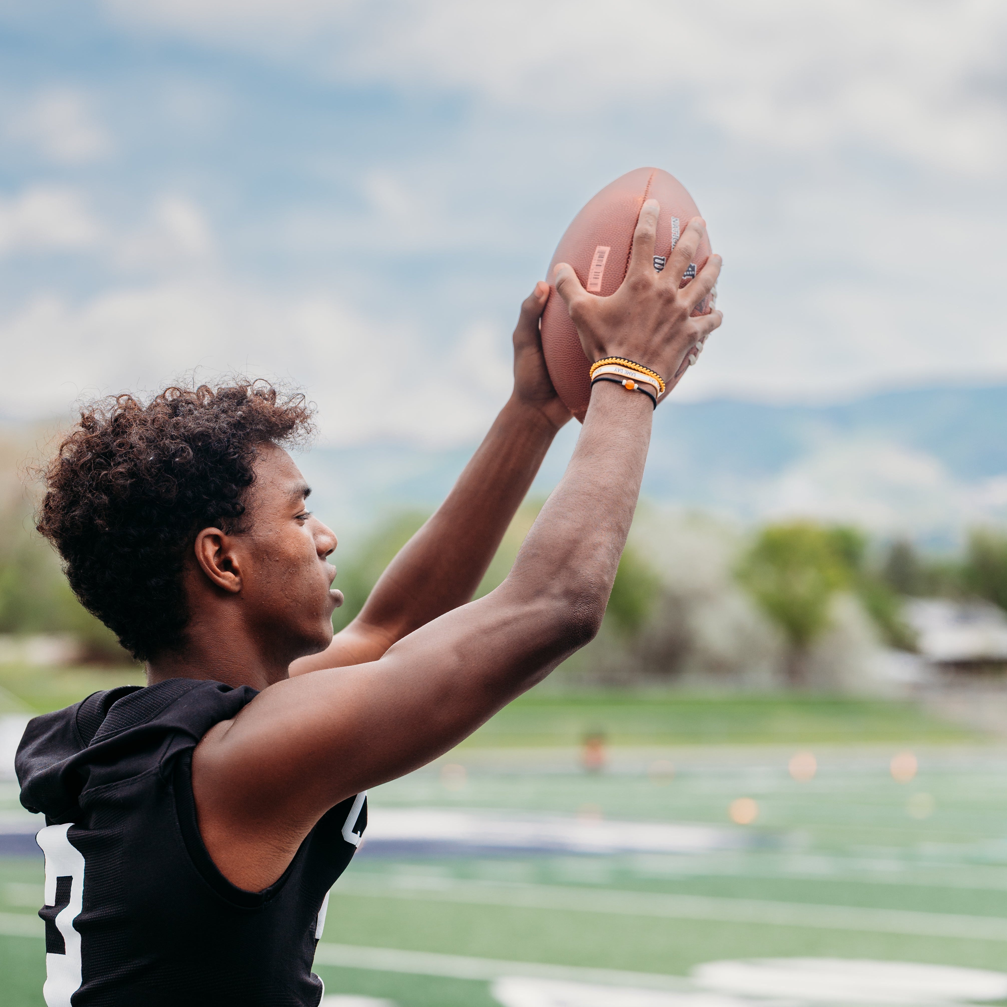 Game Day Black Gold - Hair Tie Bracelet