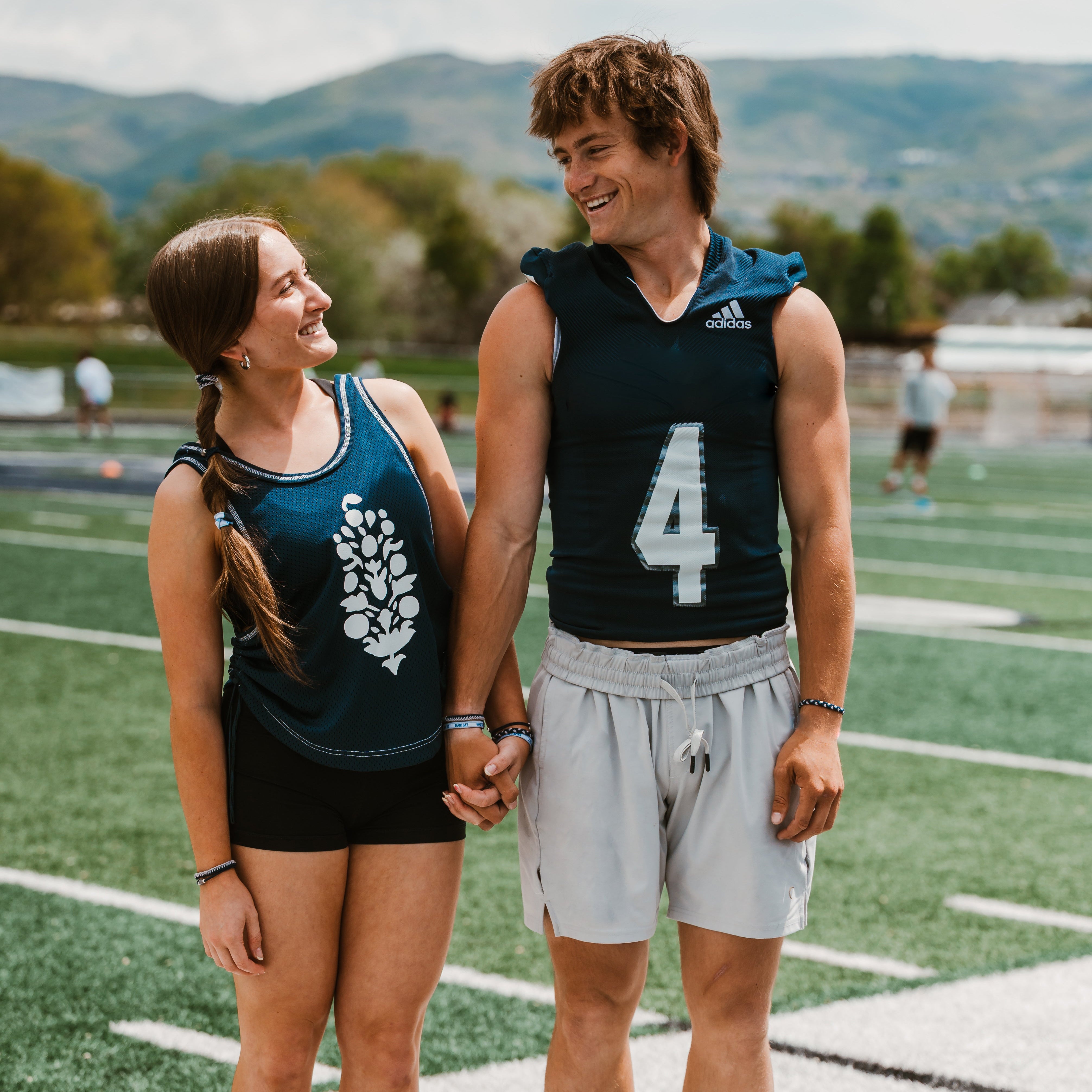 Game Day Navy Gray - Hair Tie Bracelet