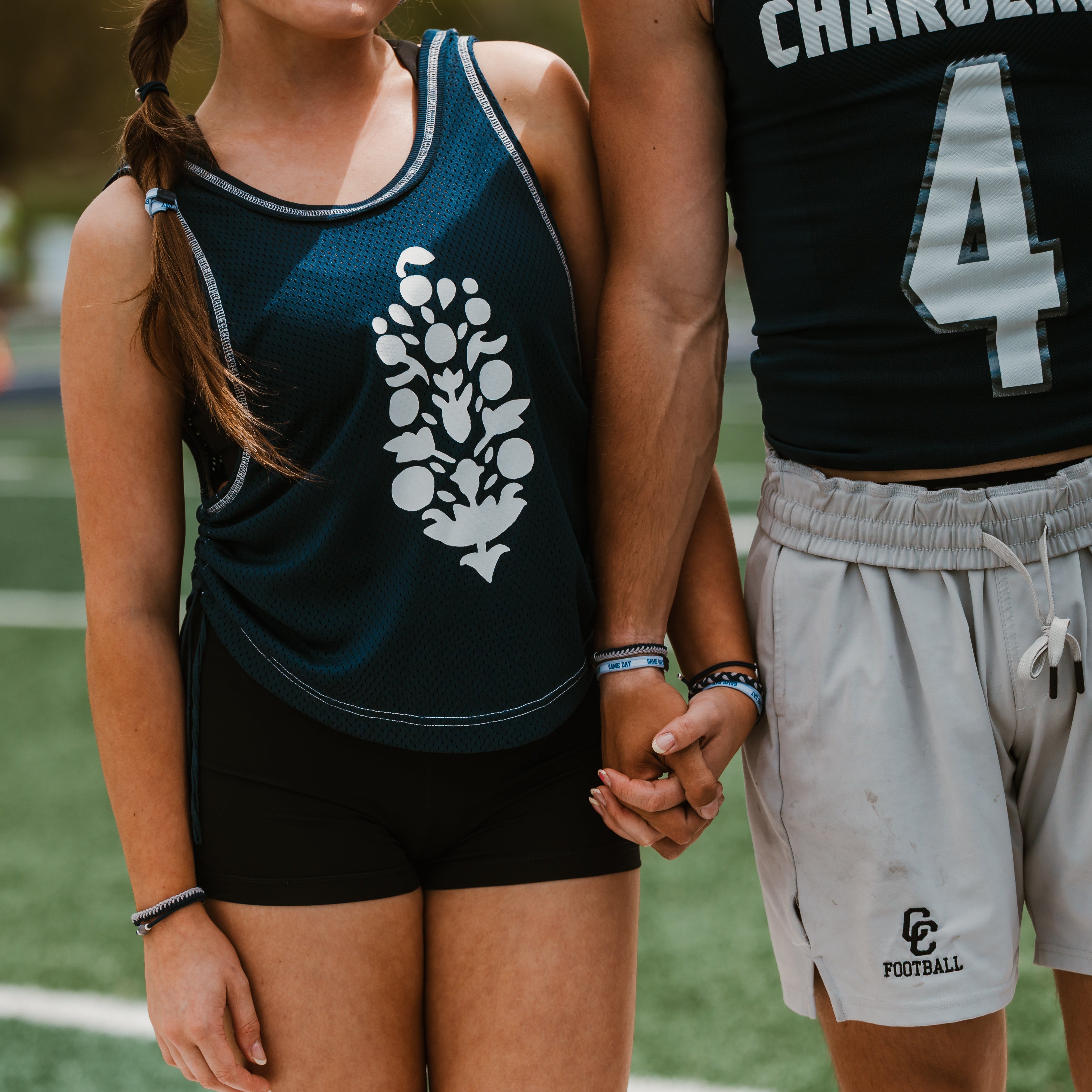 Game Day Navy Gray - Hair Tie Bracelet