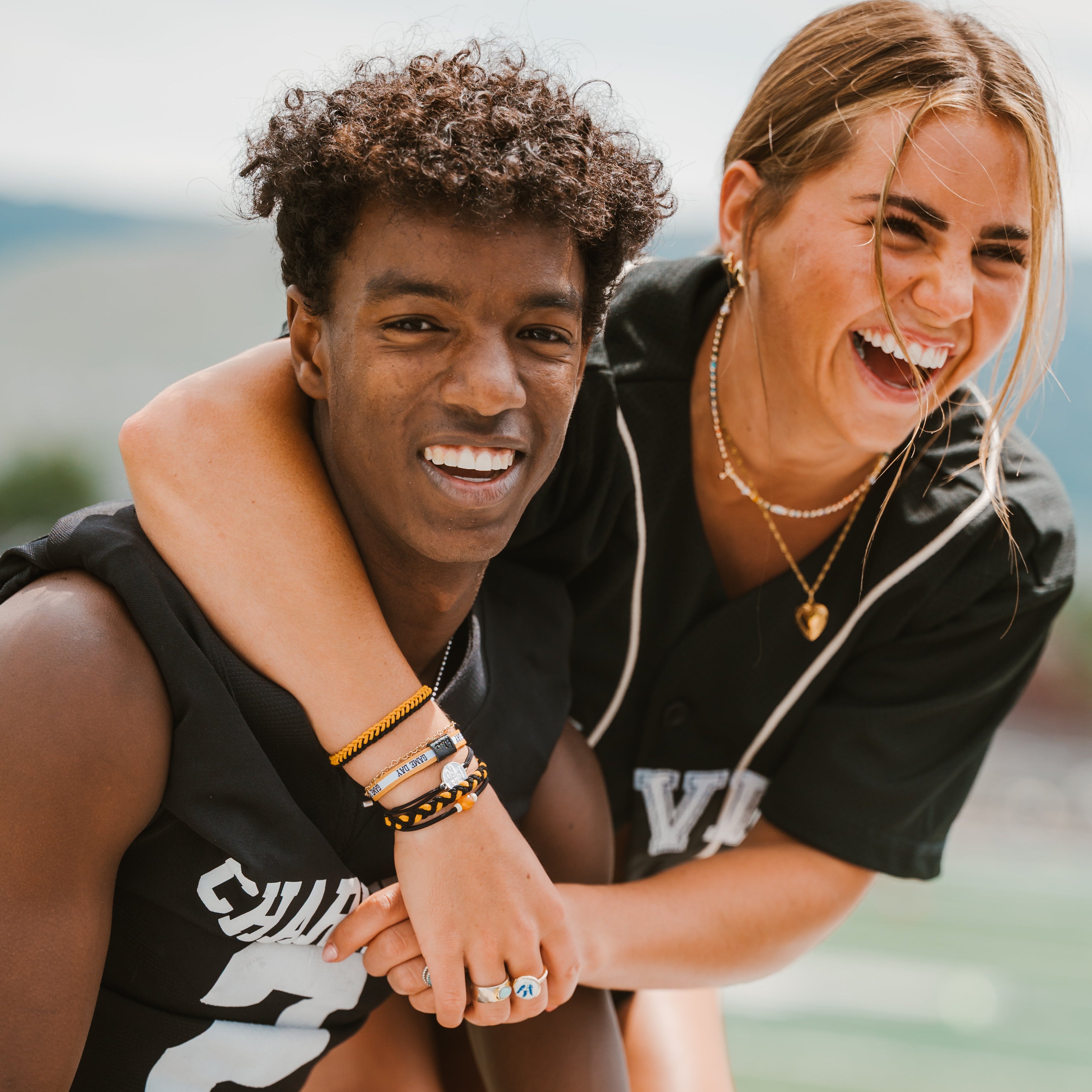 Game Day Black Gold - Hair Tie Bracelet