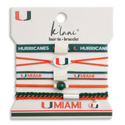 "University of Miami" Game Day Hair Tie Bracelets