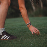 "Birdie" Black & Green Hair Tie Bracelets with Removable Ball Marker