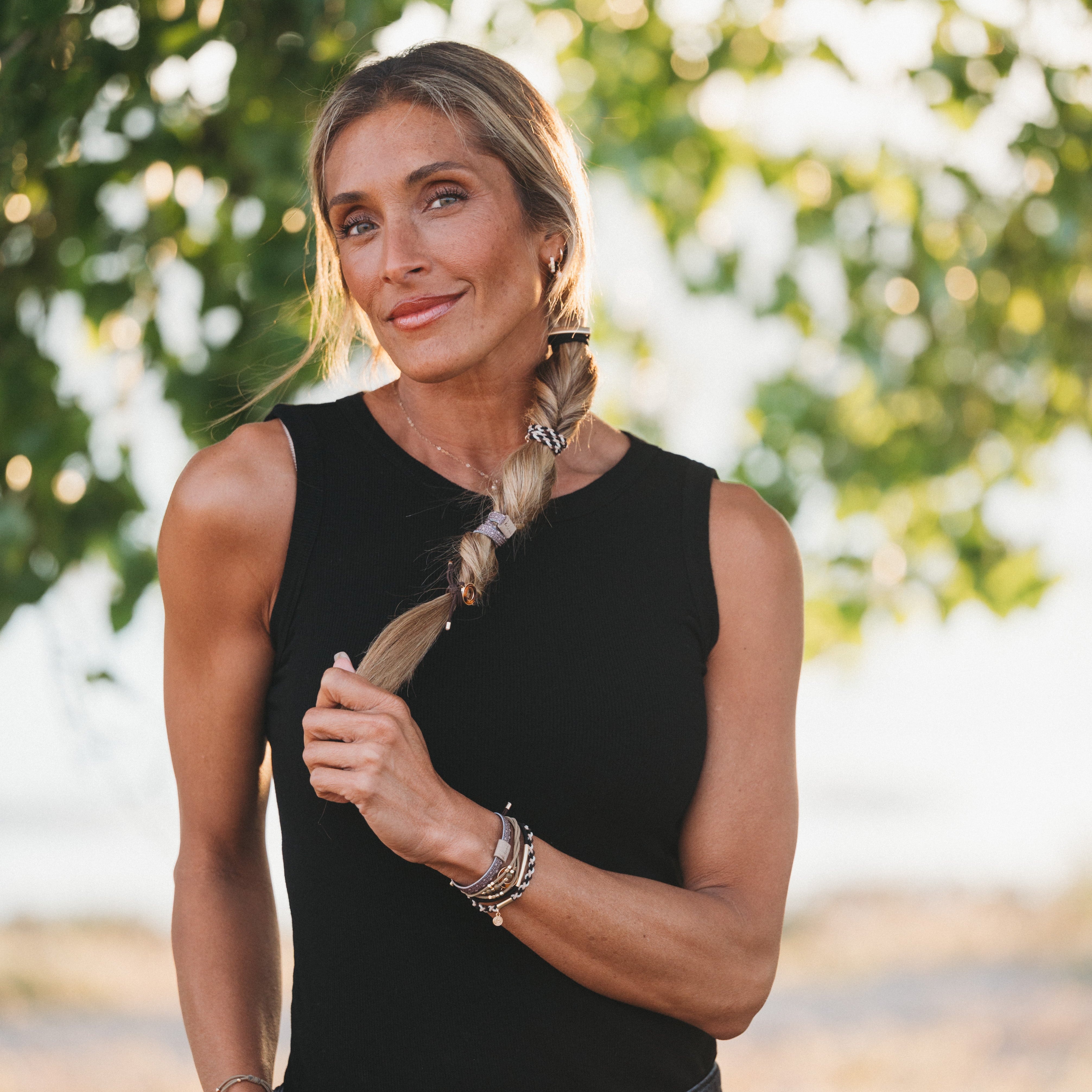 "Ember" Tortoise Shell Ring Charm with Gold, Browns & Neutrals