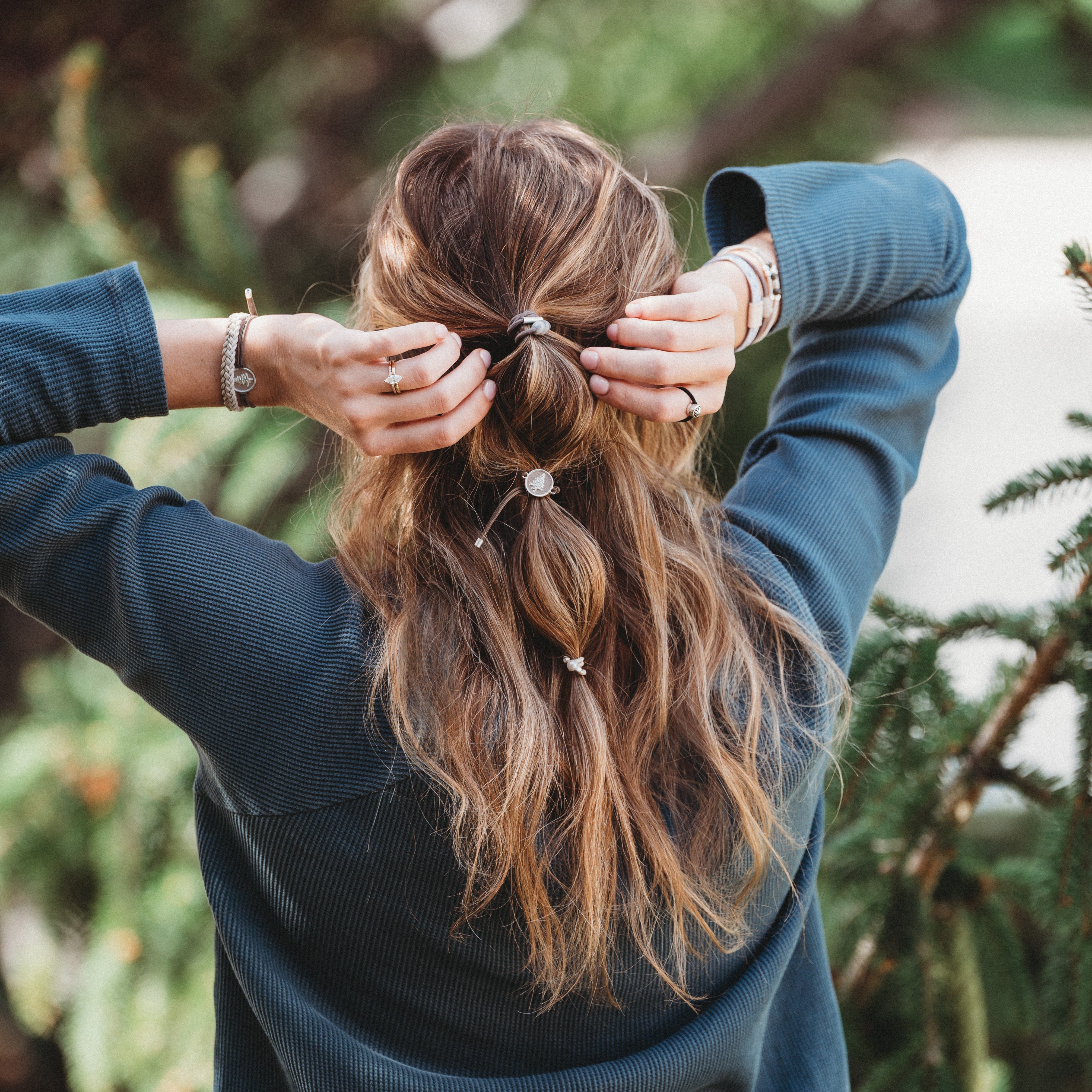 "Empower" Camo, Pine Tree & Earthy Tones Hair Tie Bracelets