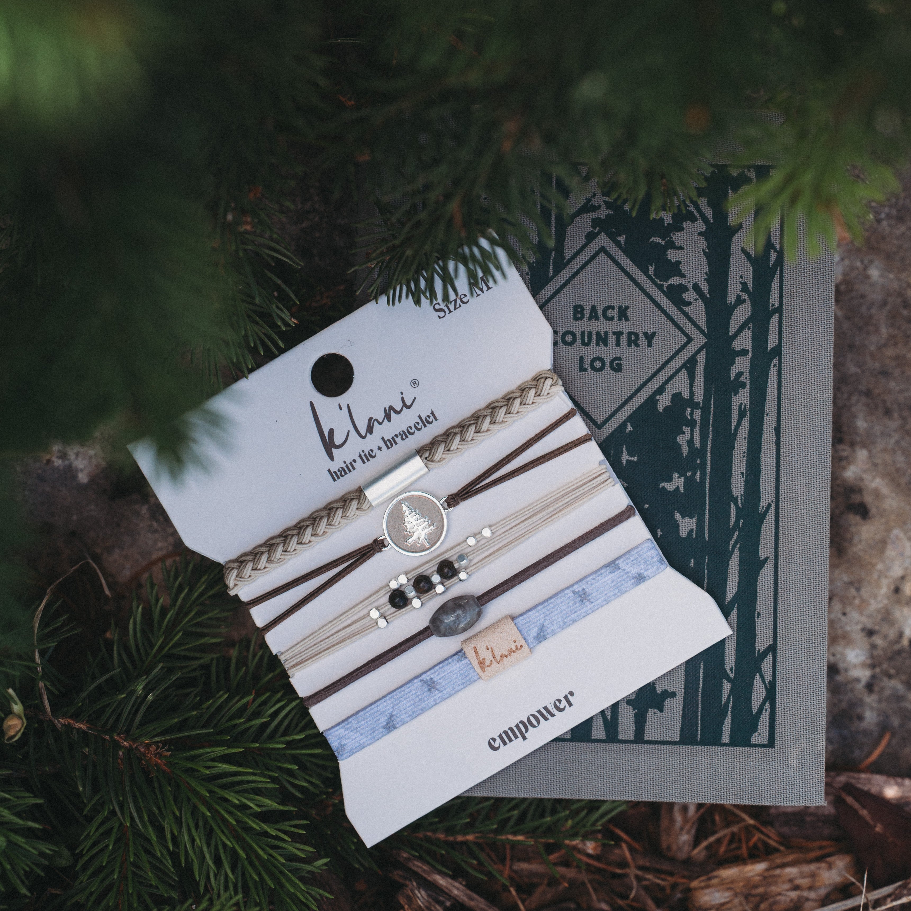 "Empower" Camo, Pine Tree & Earthy Tones Hair Tie Bracelets