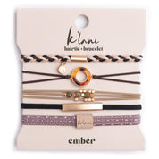 "Ember" Tortoise Shell Ring Charm with Gold, Browns & Neutrals