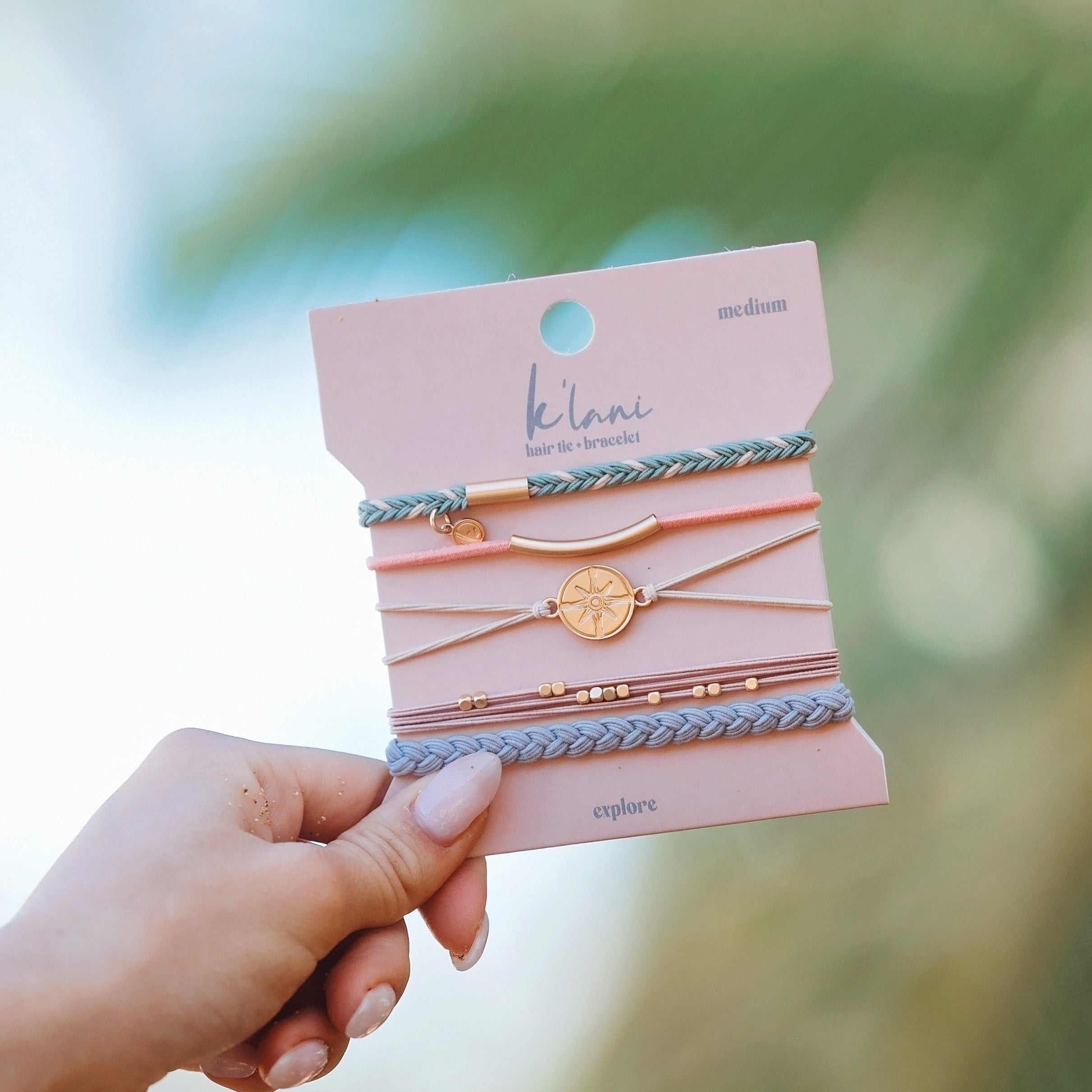 Explore Bracelet – Earthy Hair Tie with Charm – K'lani
