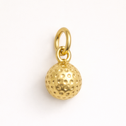 Golf Ball Gold Charm