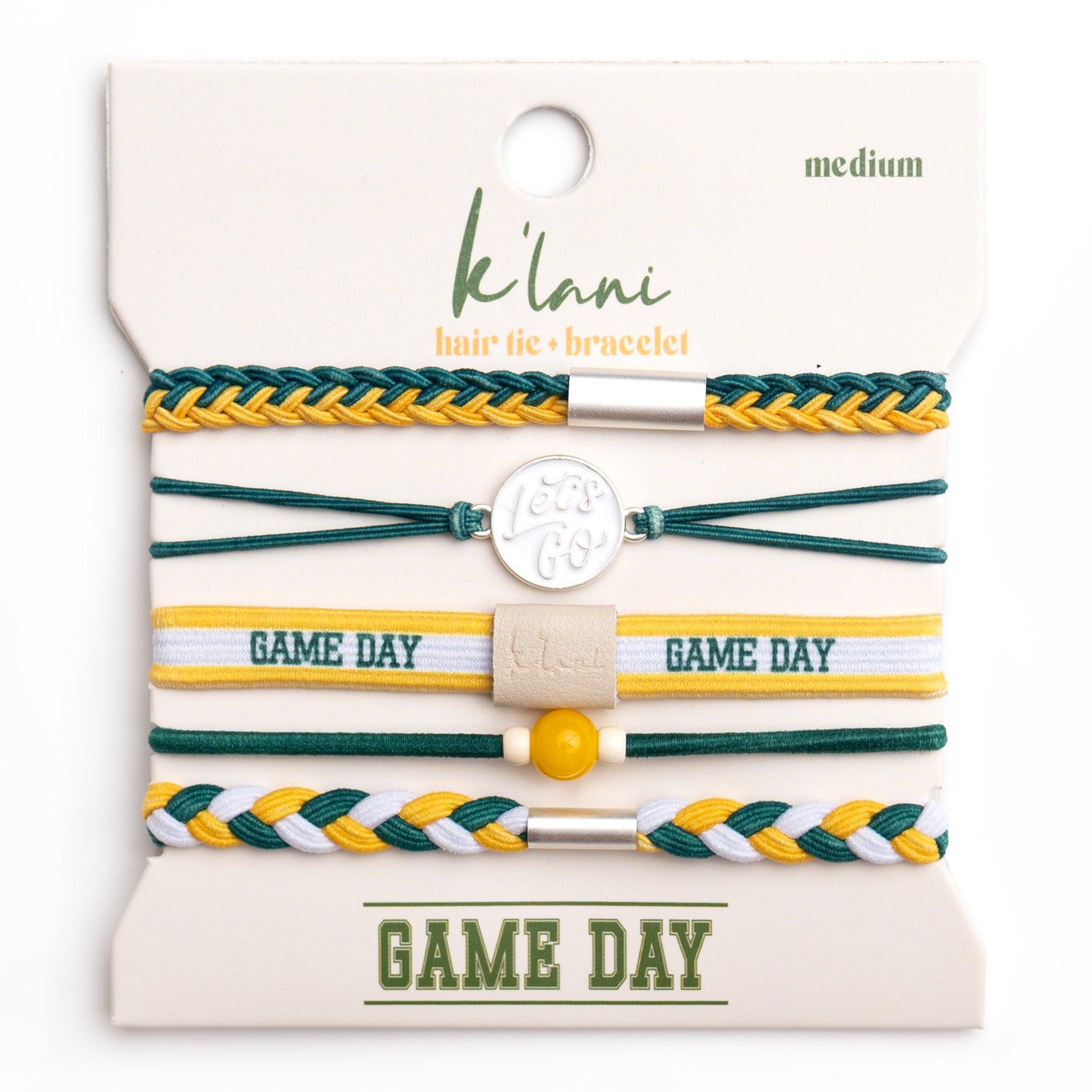 green yellow Hair Tie Bracelets