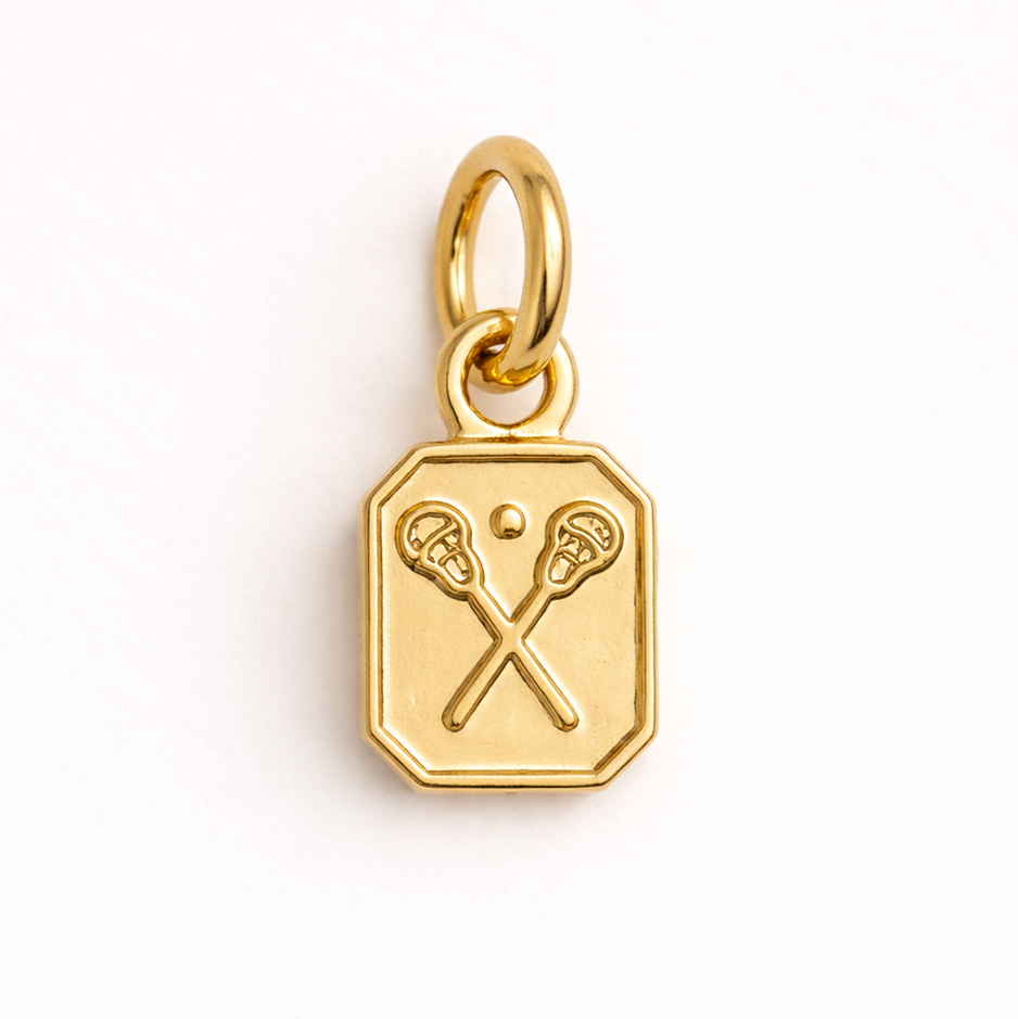 Lacrosse Gold Charm