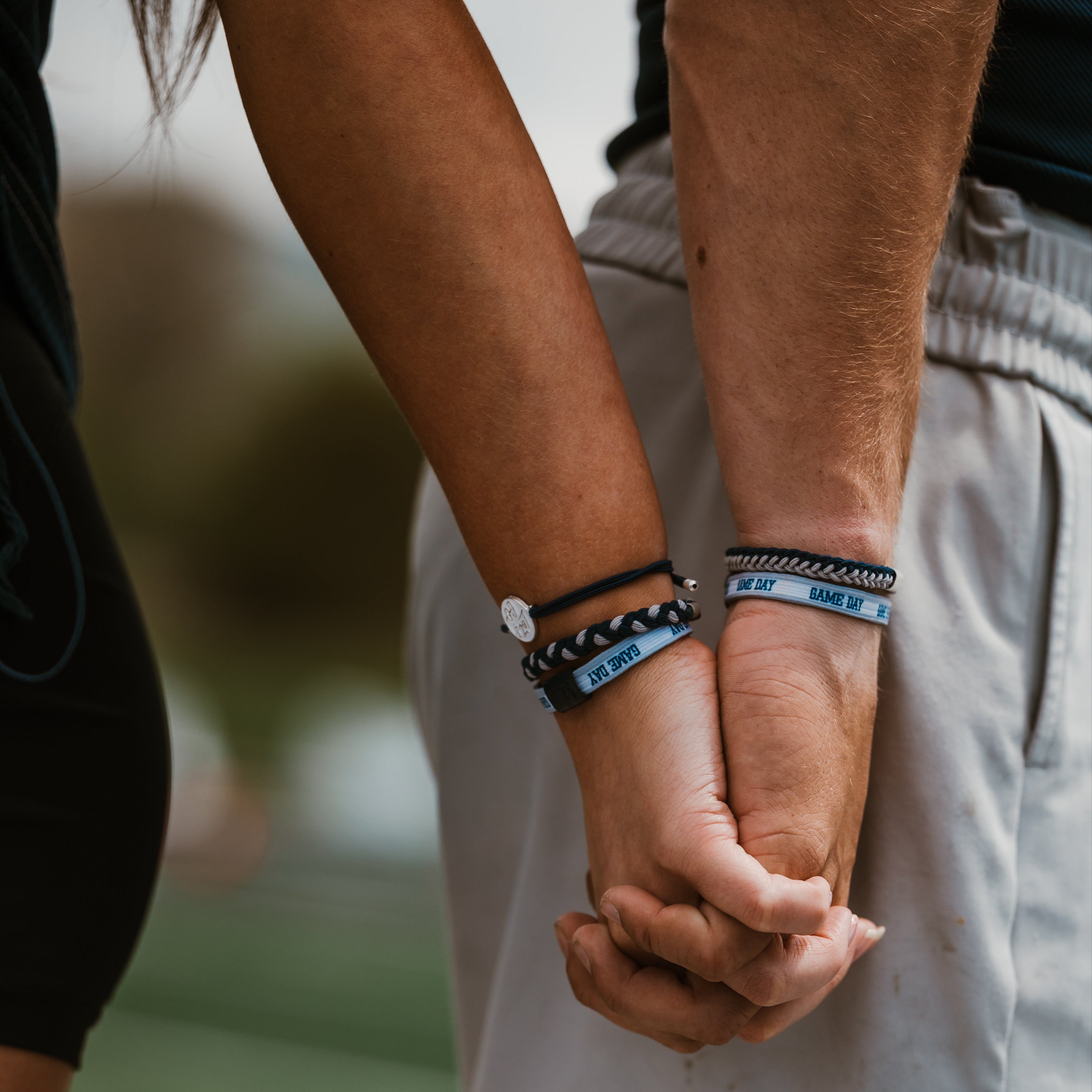 Game Day Navy & Gray Hair Tie Bracelet – Wear K'lani