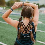 Game Day Navy Gray - Hair Tie Bracelet