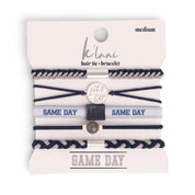Game Day Navy Gray - Hair Tie Bracelet