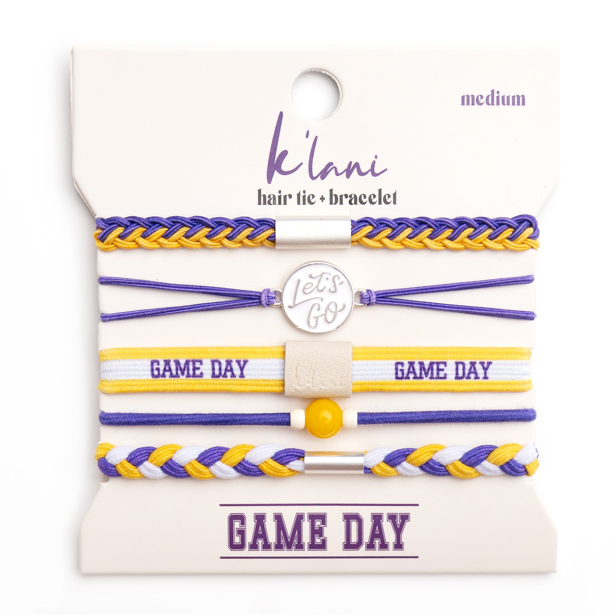 puple yellow Hair Tie Bracelets
