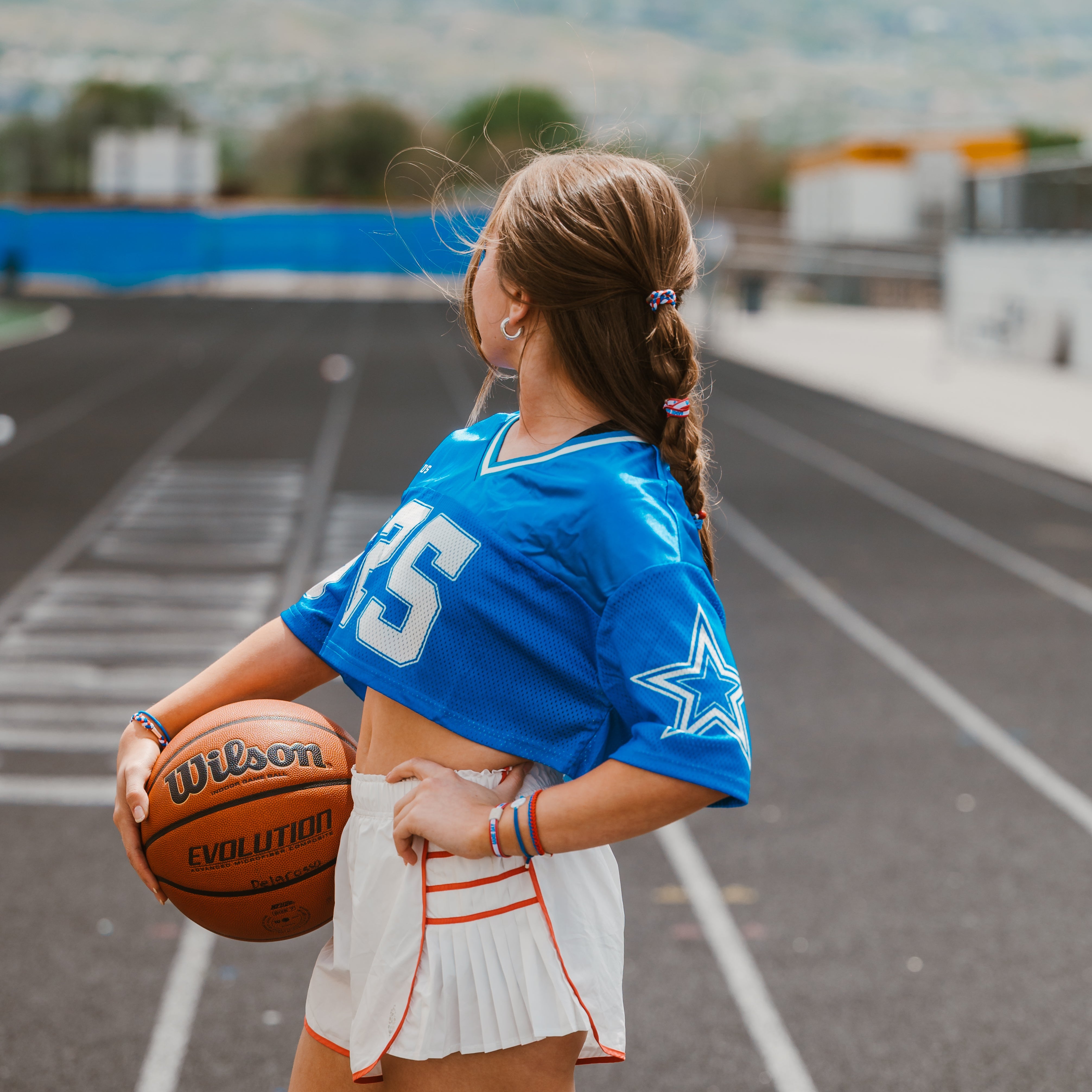 Game Day Red Blue White - Hair Tie Bracelet